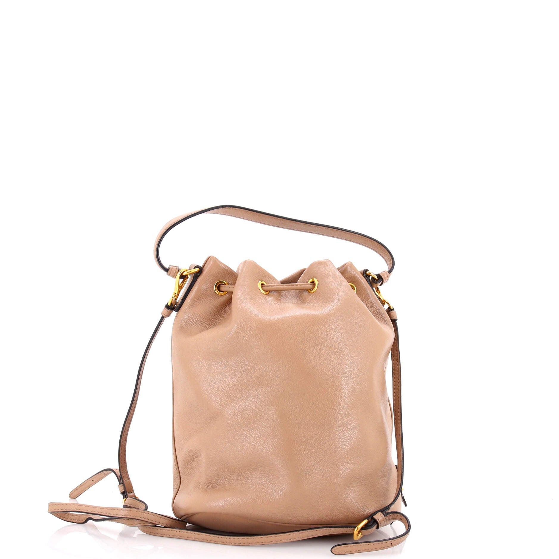 Prada Logo Drawstring Bucket Bag Size ONE SIZE - 3 Thumbnail