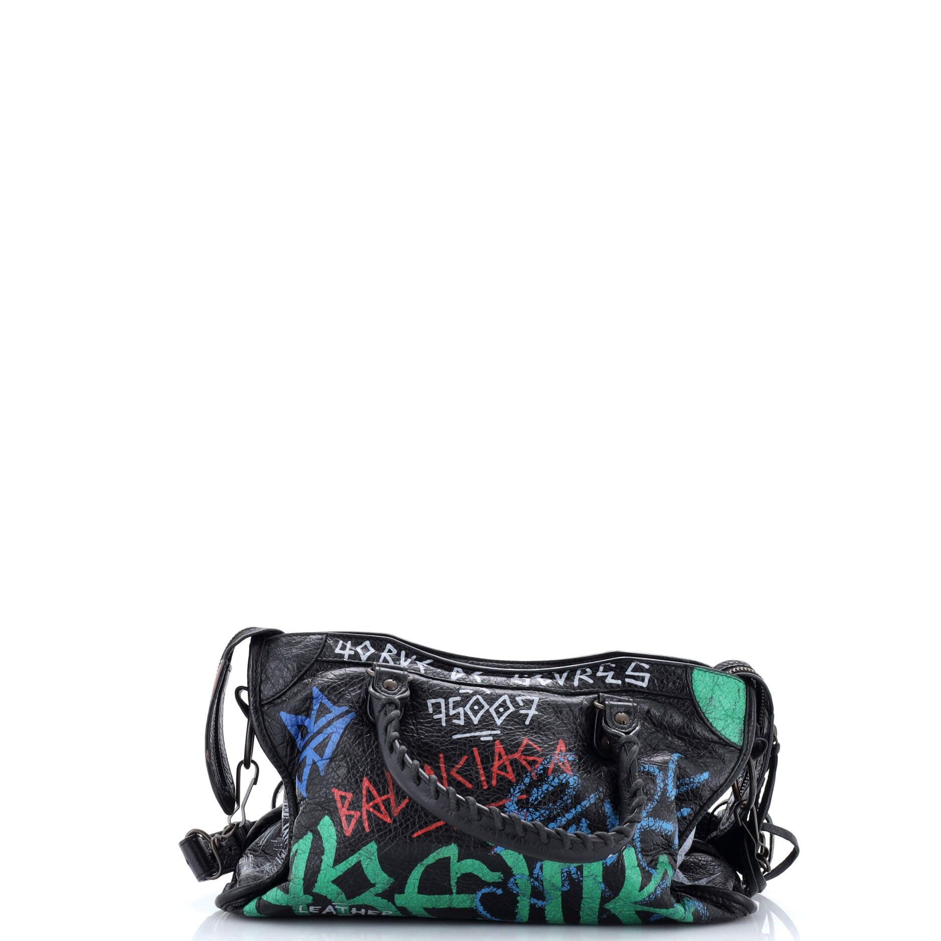 Balenciaga City Graffiti Classic Studs Bag Size ONE SIZE - 3 Thumbnail