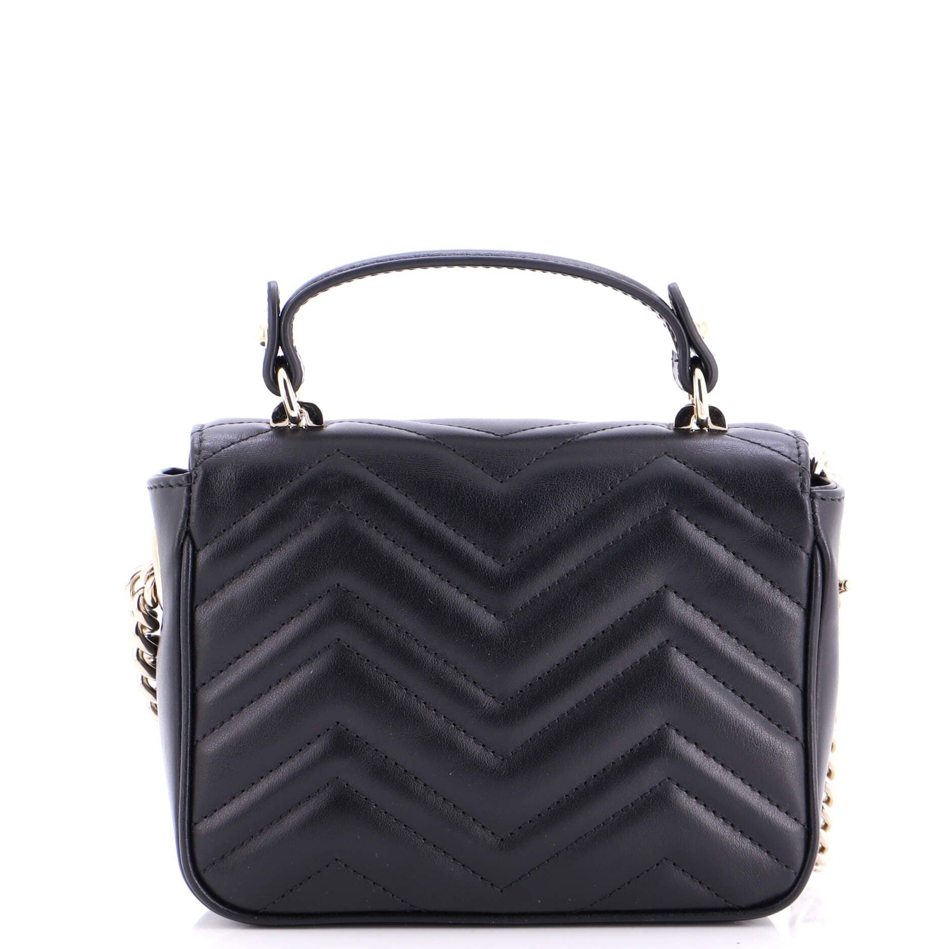 Gucci GG Marmont Top Handle Chain Flap Bag Size ONE SIZE - 3 Thumbnail