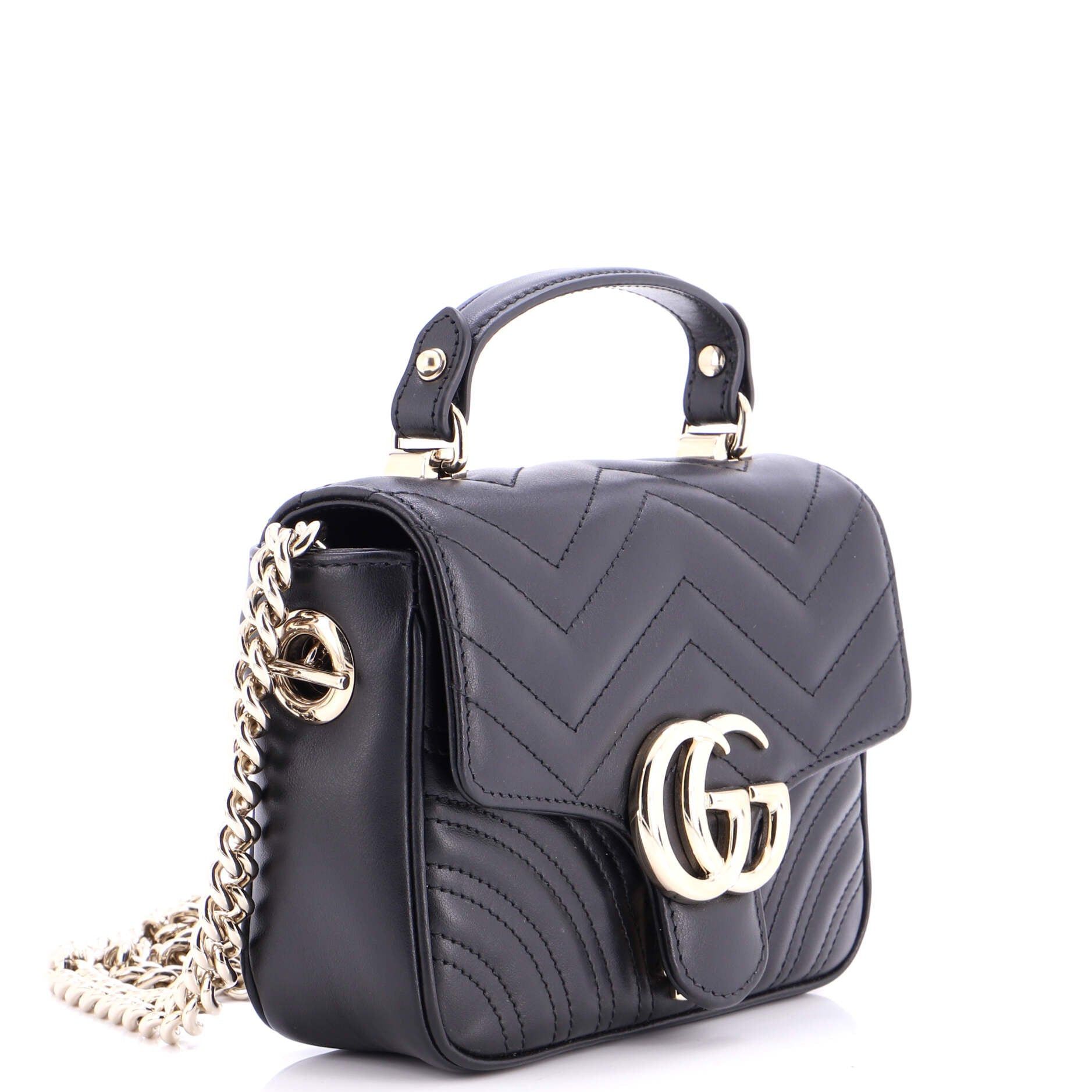 Gucci GG Marmont Top Handle Chain Flap Bag Size ONE SIZE - 2 Thumbnail