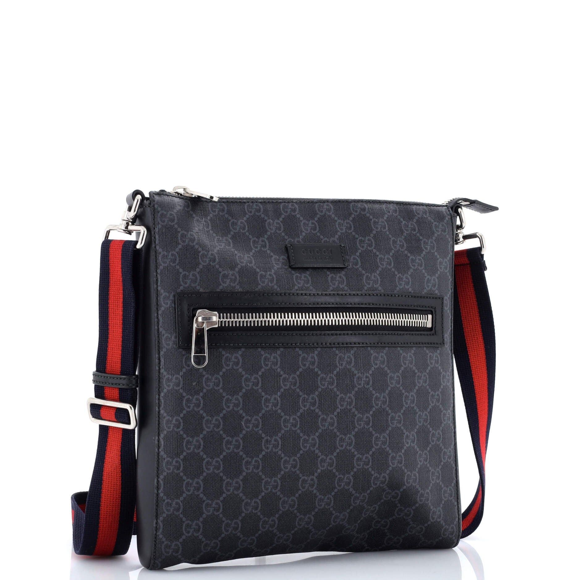 Gucci Web Strap Front Zip Messenger Bag Size ONE SIZE - 2 Thumbnail
