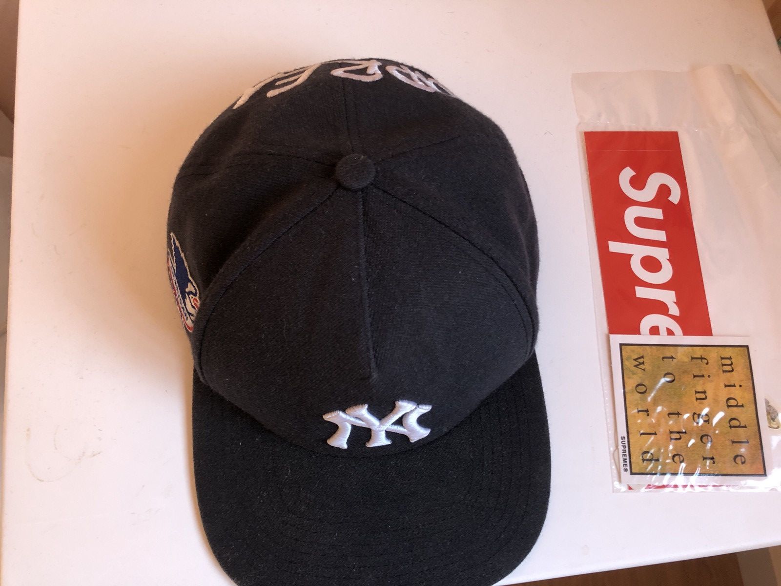 Supreme Supreme baseball cap x ny yankees 47th aniversary | Grailed