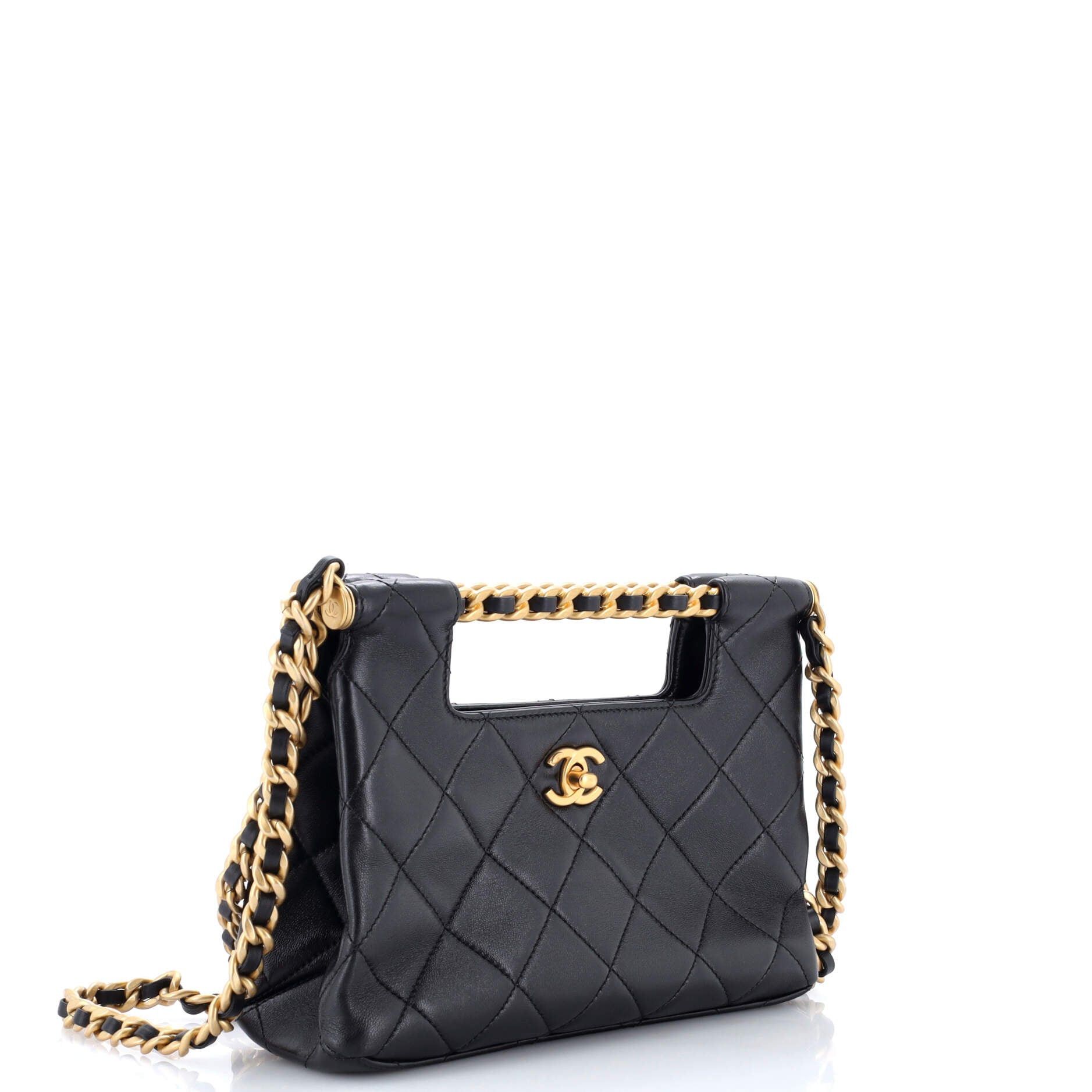 Chanel CC Chain Bar Handle Shopping Bag Size ONE SIZE - 2 Thumbnail