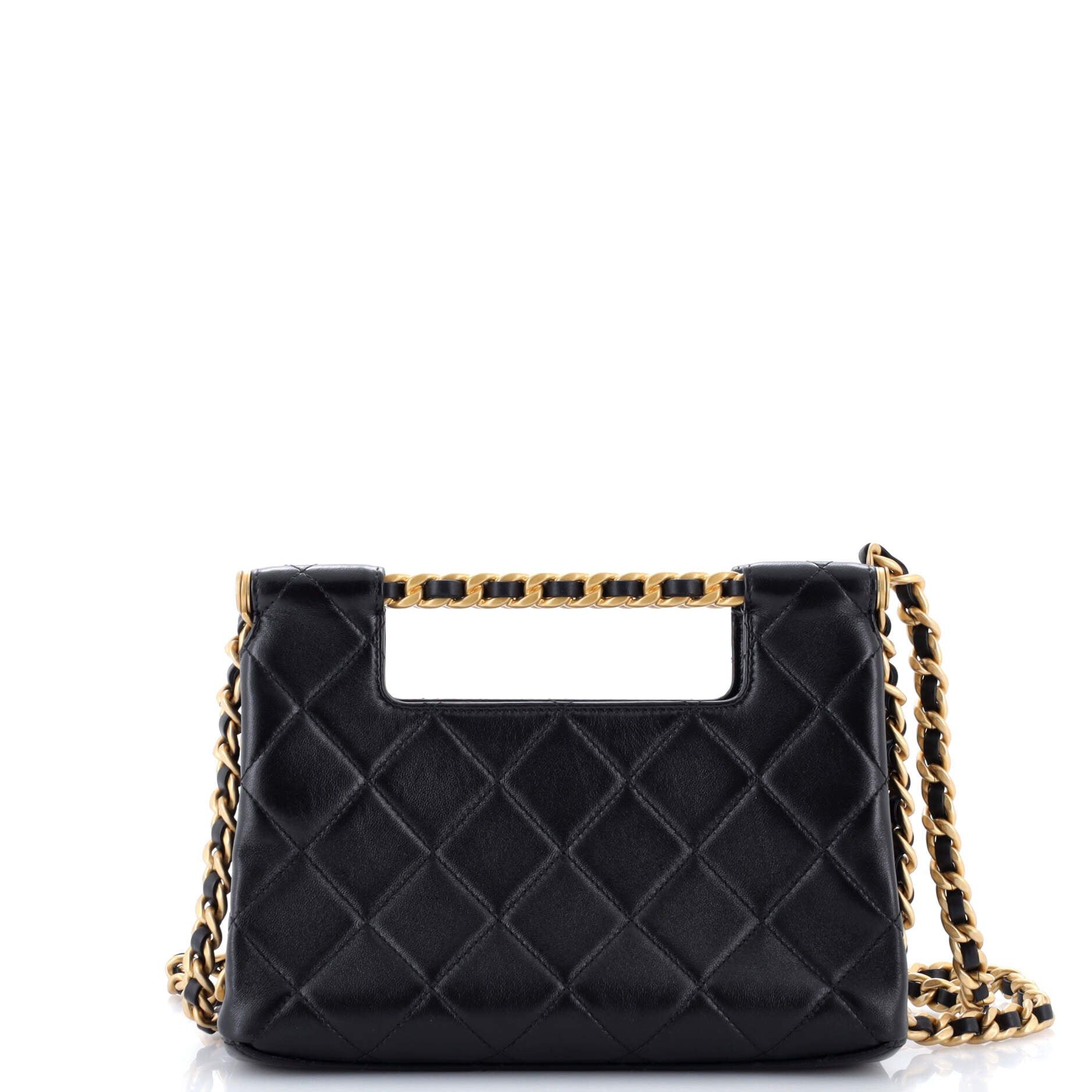 Chanel CC Chain Bar Handle Shopping Bag Size ONE SIZE - 3 Thumbnail