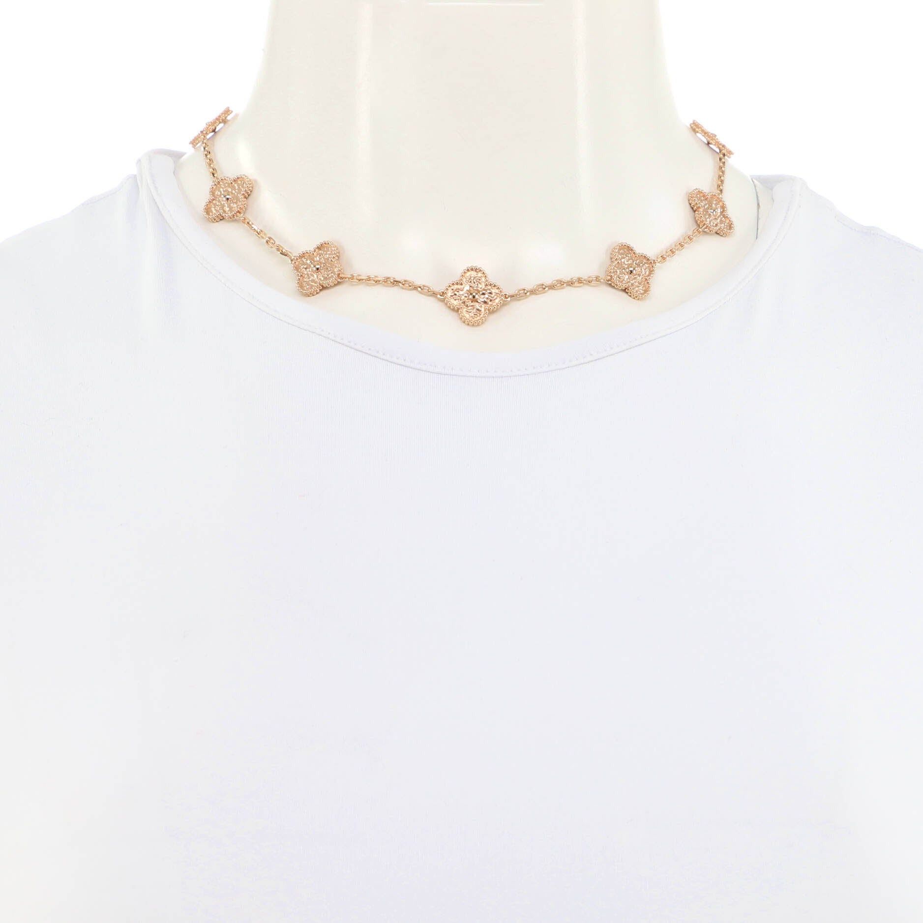 Van Cleef & Arpels Vintage Alhambra 10 Motifs Necklace Size ONE SIZE - 5 Thumbnail