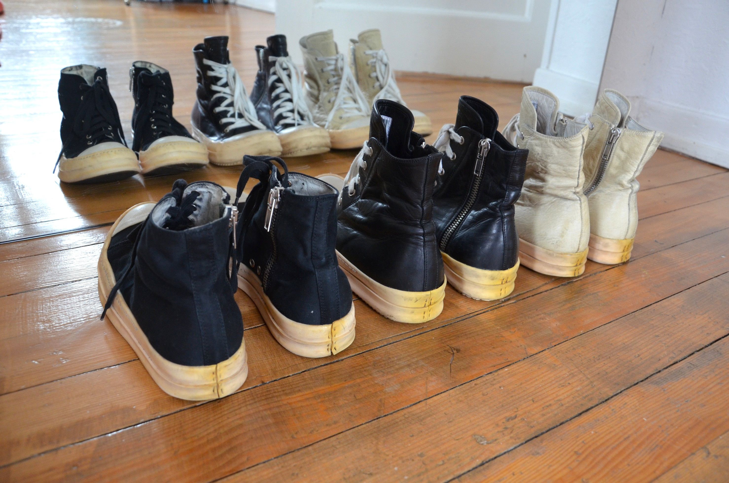Rick Owens ARCHIVE RO LEATHER RAMONES BLACK | Grailed