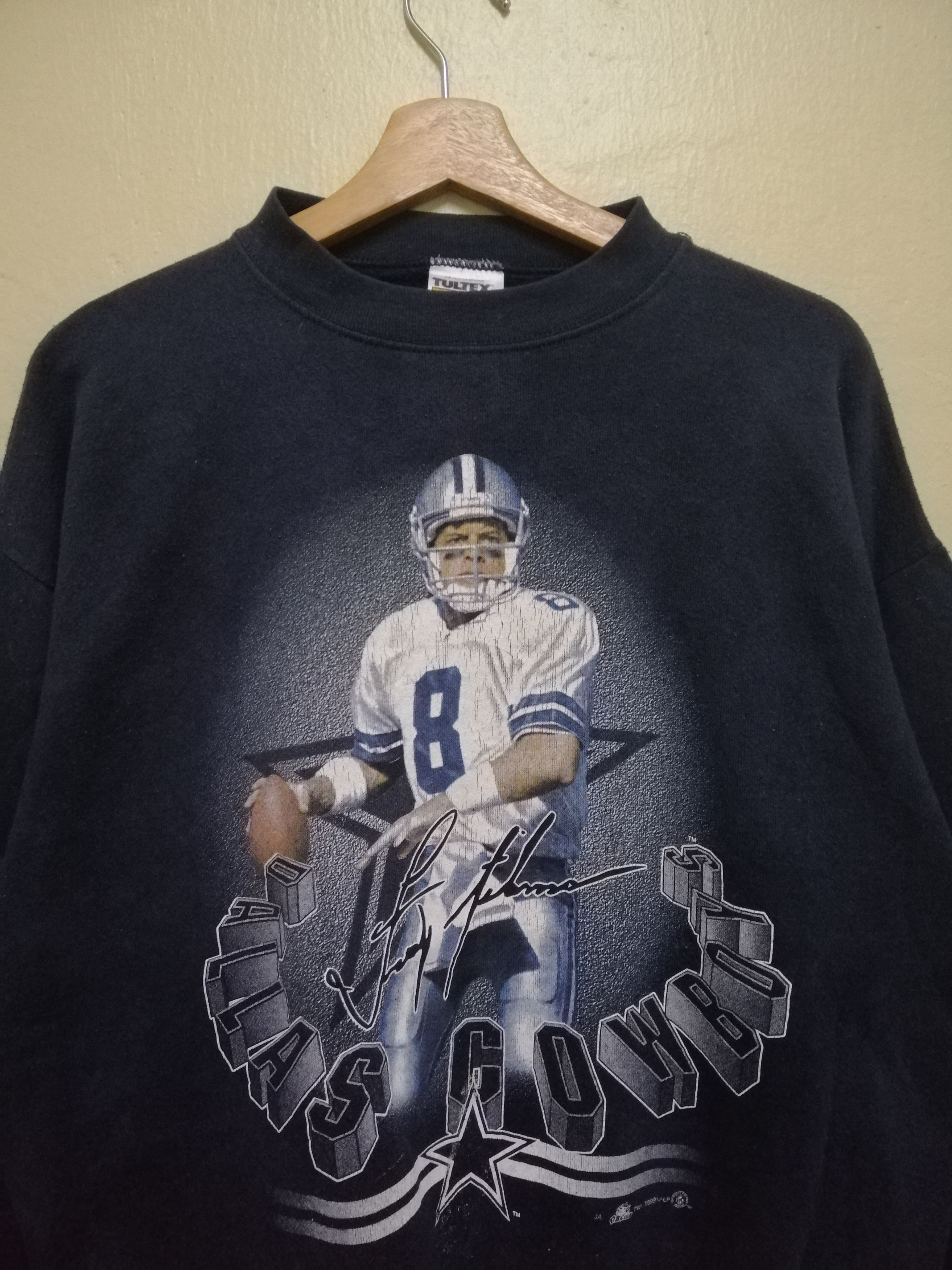 NFL Vintage 90s Dallas Cowboys NFL Troy Aikman Sweatshirt B10 Size US L / EU 52-54 / 3 - 5 Thumbnail