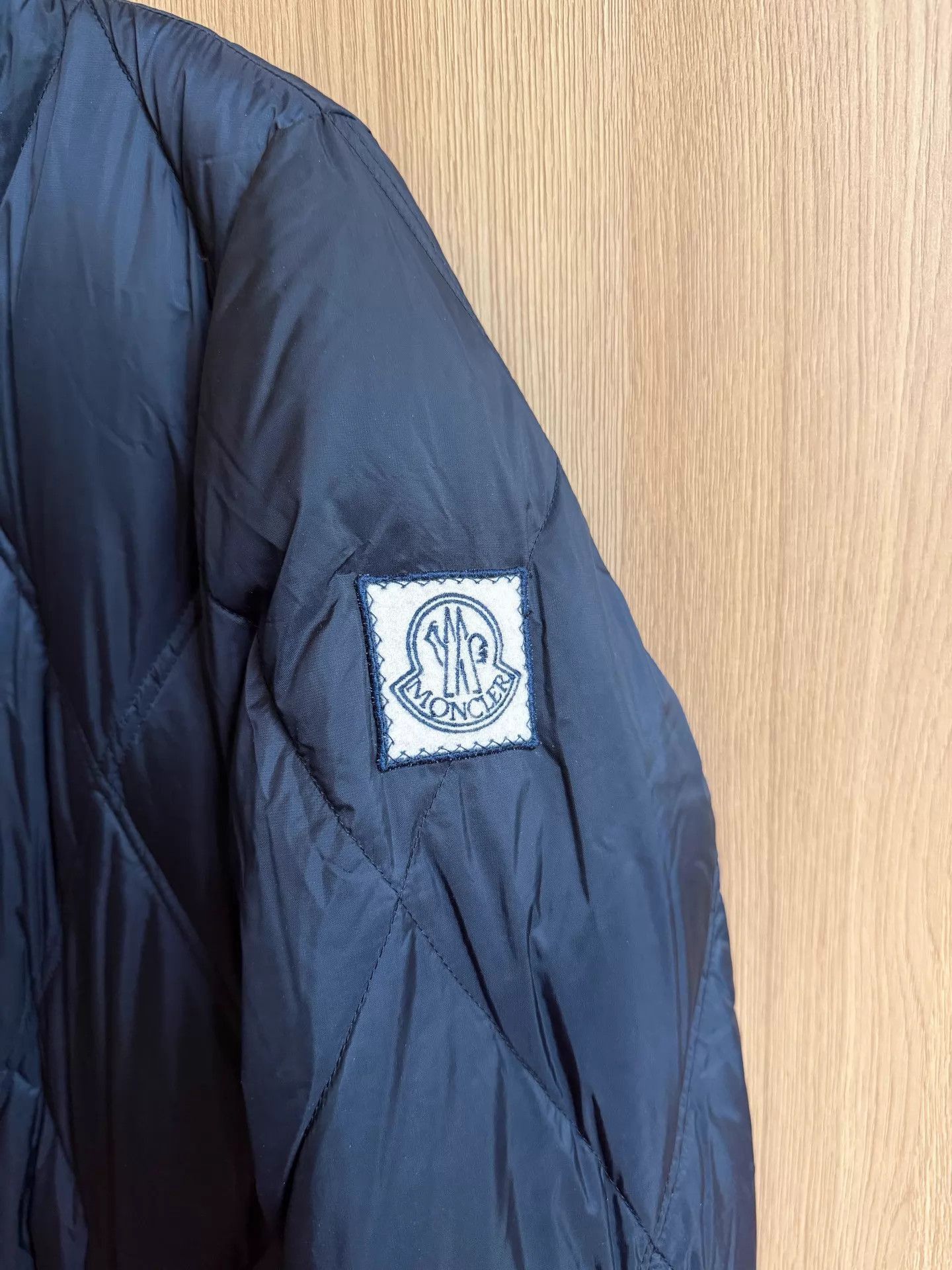 Moncler Blue Quilted Bomber Jacket Size US M / EU 48-50 / 2 - 2 Thumbnail