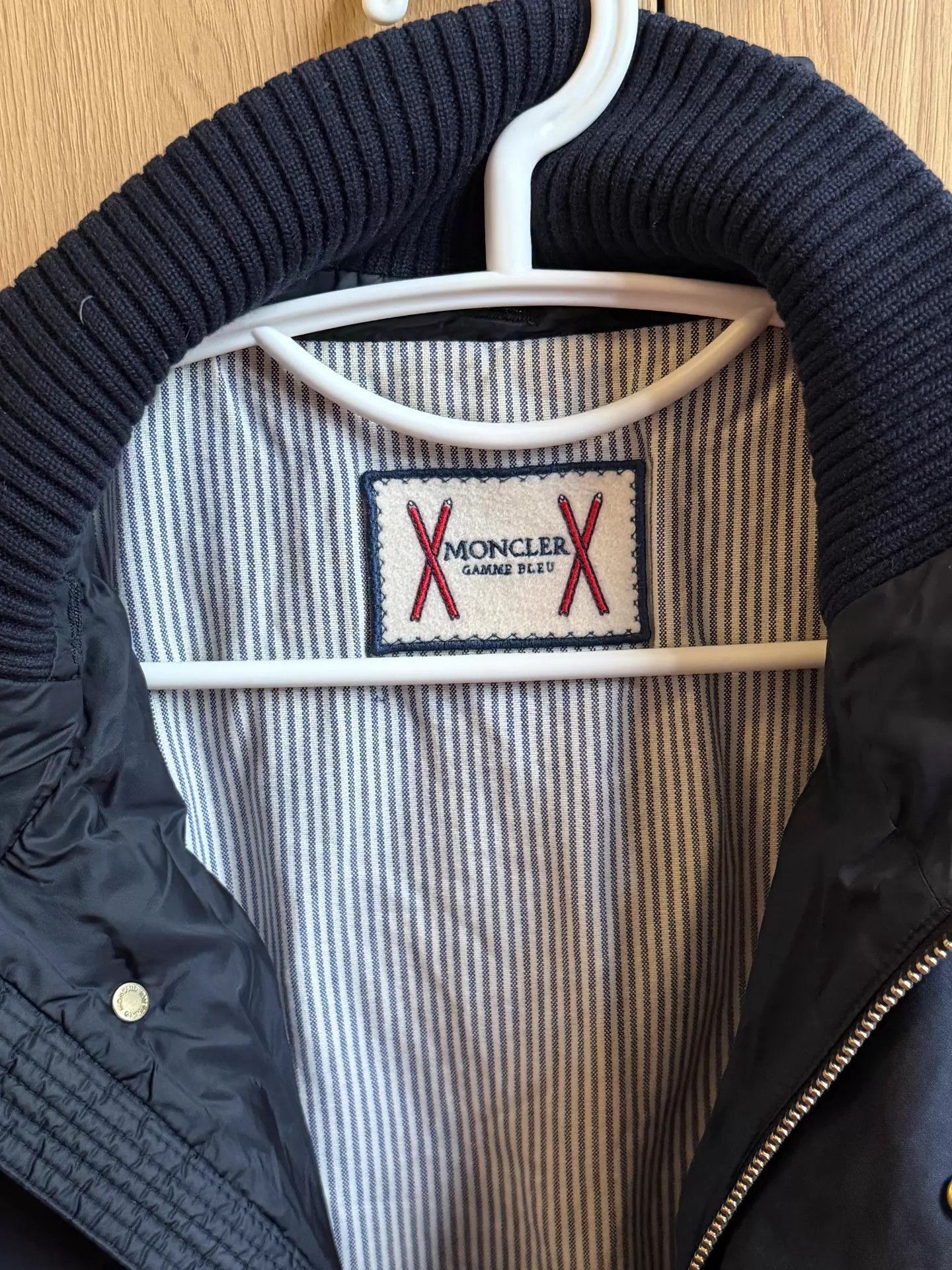 Moncler Blue Quilted Bomber Jacket Size US M / EU 48-50 / 2 - 4 Thumbnail