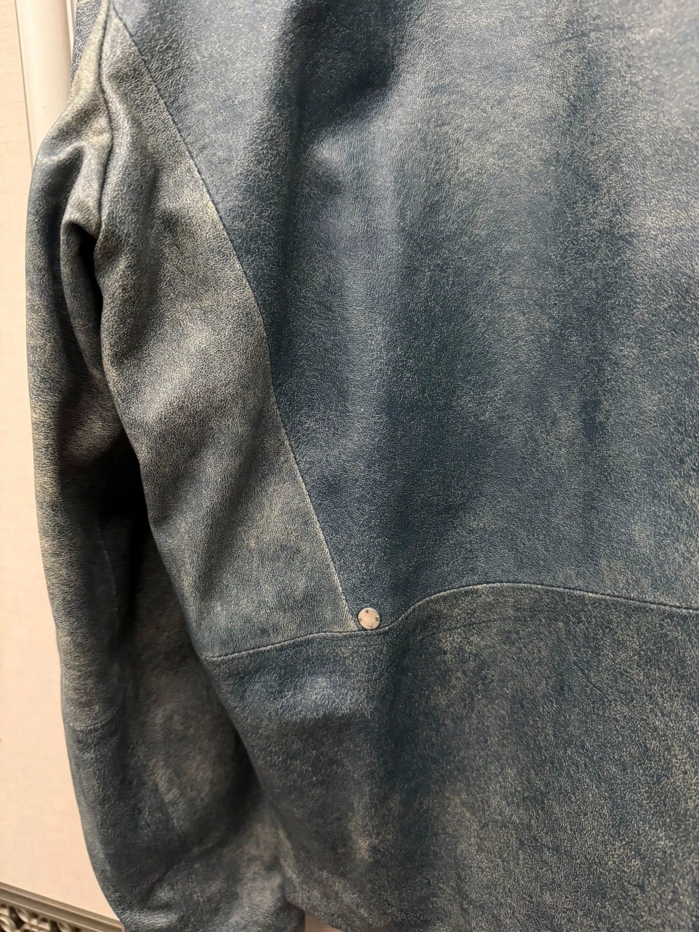 PIET Blue Leather Jacket with Star Design - Size L Size US L / EU 52-54 / 3 - 5 Thumbnail