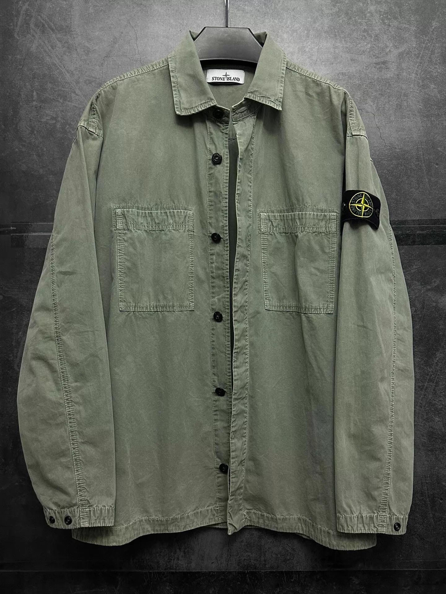 Stone Island Green Long-Sleeve Button-Up Shirt Size US M / EU 48-50 / 2 - 2 Thumbnail