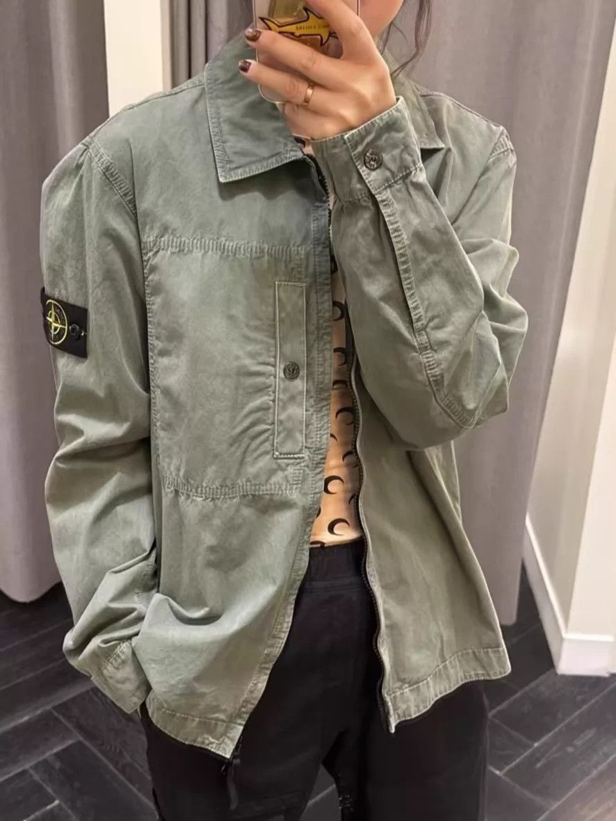 Stone Island Green Long-Sleeve Button-Up Shirt Size US M / EU 48-50 / 2 - 8 Thumbnail