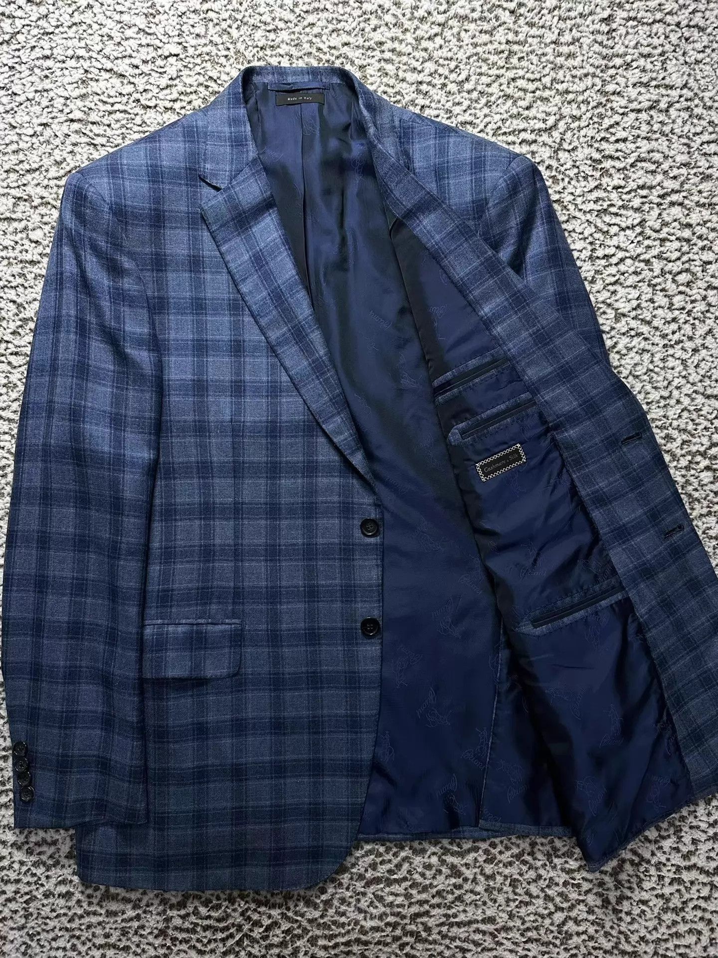 Brioni Blue Plaid Pattern Blazer - XL Size US XL / EU 56 / 4 - 2 Thumbnail