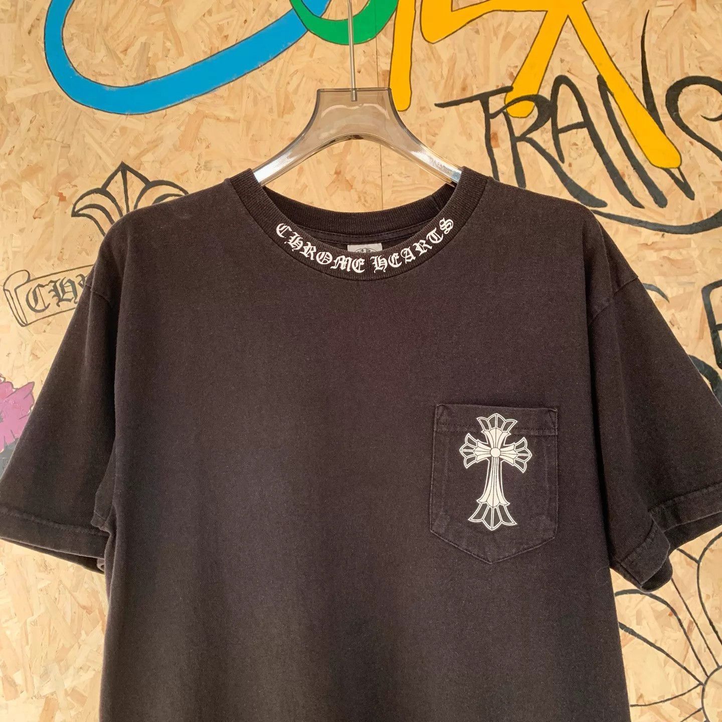 Chrome Hearts Black Short Sleeve T-Shirt with Cross Pocket Size US L / EU 52-54 / 3 - 3 Thumbnail