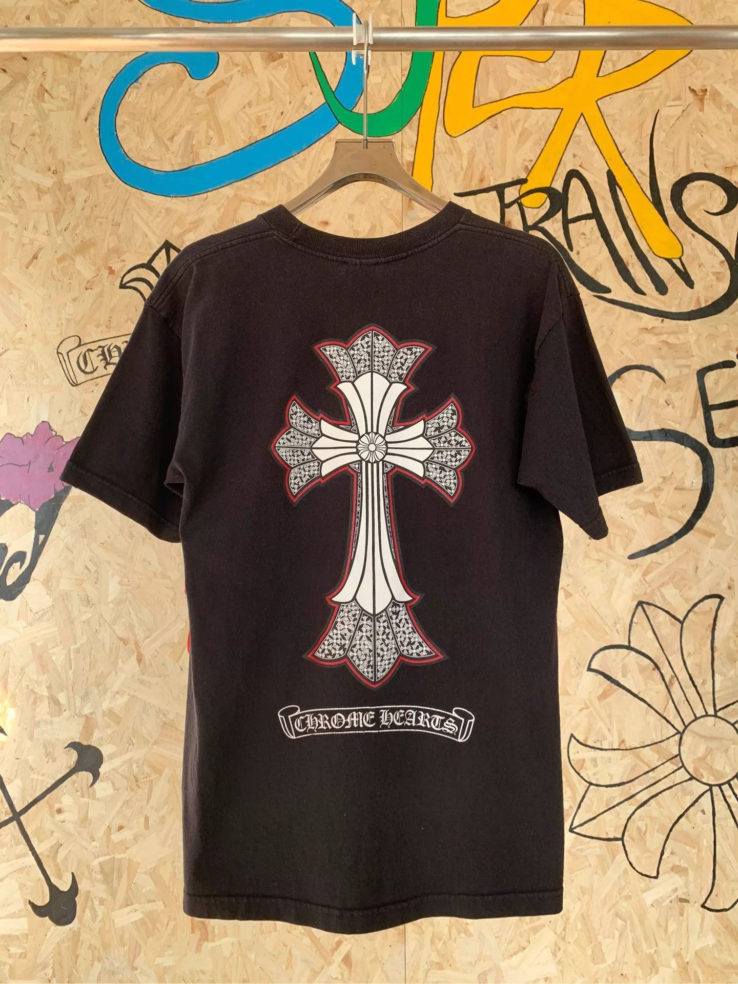 Chrome Hearts Black Short Sleeve T-Shirt with Cross Pocket Size US L / EU 52-54 / 3 - 7 Thumbnail