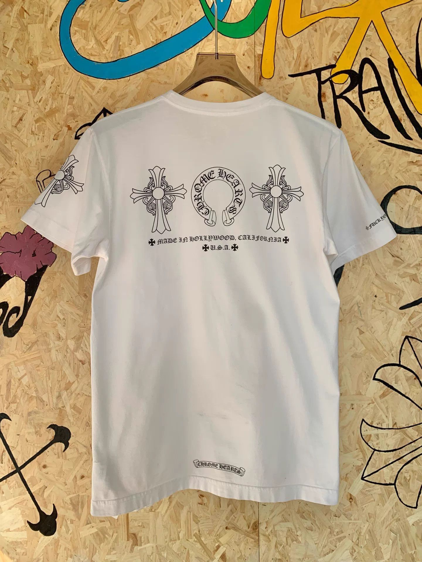 Chrome Hearts White Short Sleeve T-Shirt with Pocket Design Size US M / EU 48-50 / 2 - 6 Thumbnail
