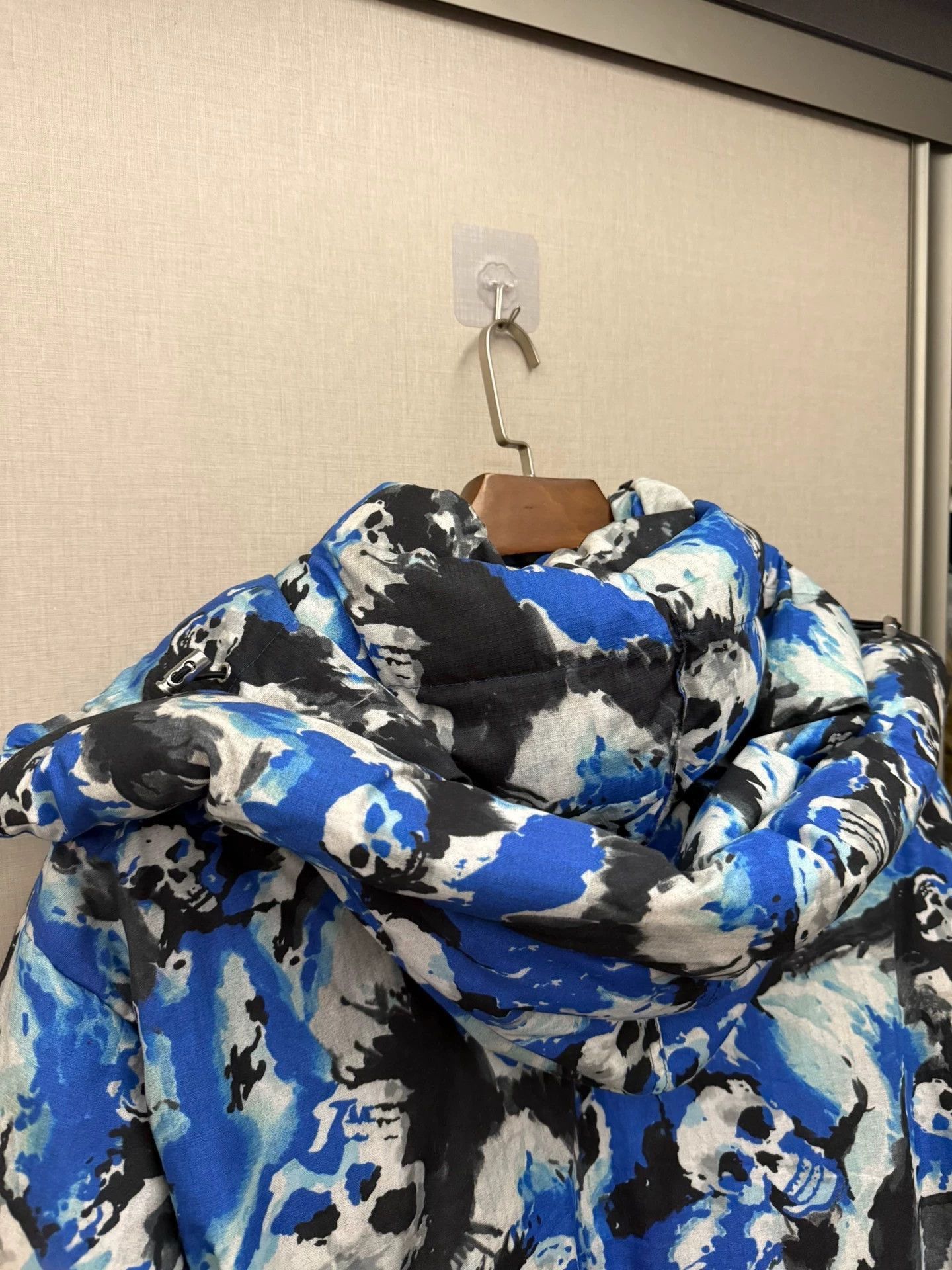 ERL Blue Skull Print Puffer Jacket Size L Size US L / EU 52-54 / 3 - 4 Thumbnail