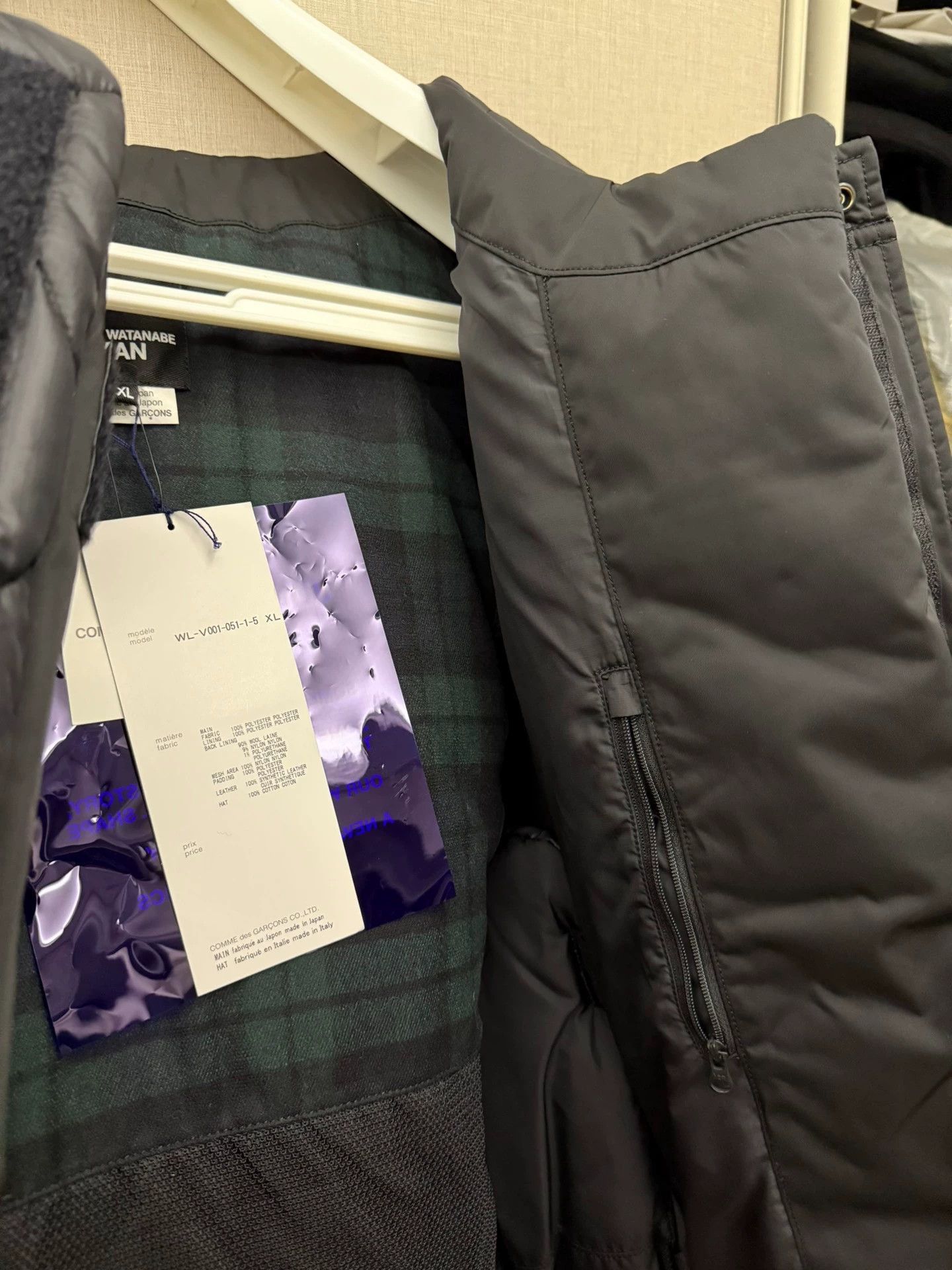 Junya Watanabe Black Quilted Vest with Utility Buckle Detail Size US XL / EU 56 / 4 - 7 Thumbnail