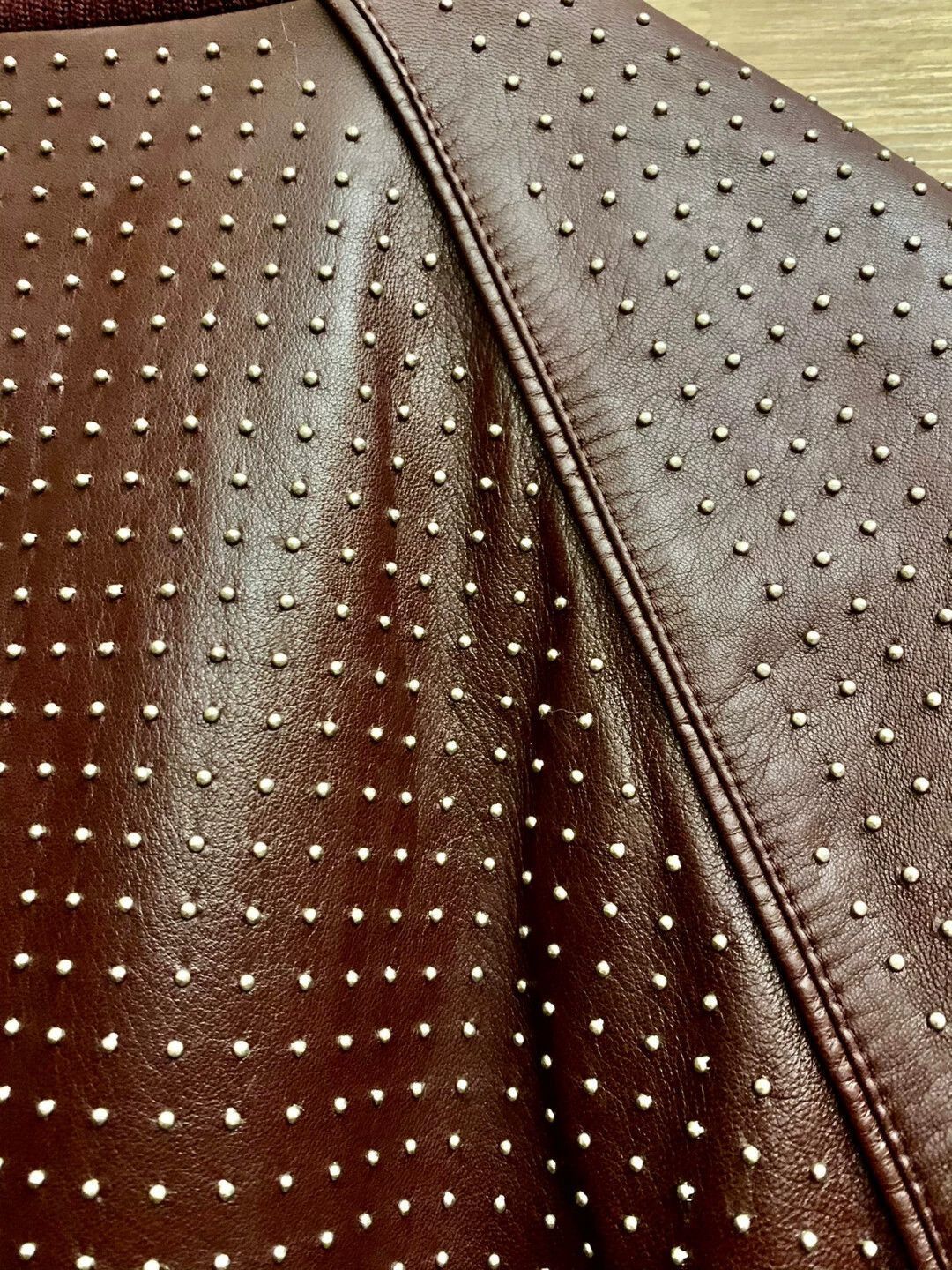 Dior Red Studded Leather Bomber Jacket Size US S / EU 44-46 / 1 - 6 Thumbnail