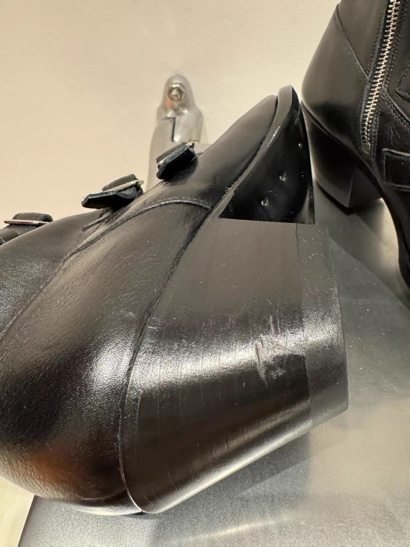 Celine Black Leather Buckle Ankle Boots Size 7 Size US 7 / EU 40 - 7 Thumbnail