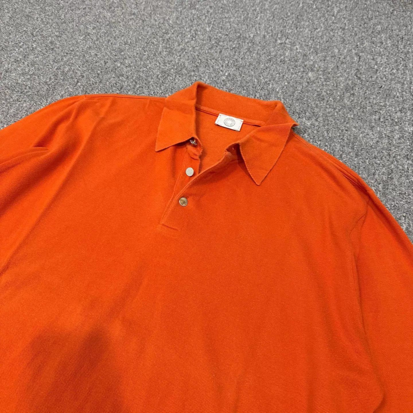 Hermes Orange Long Sleeve Polo Shirt Size L Size US L / EU 52-54 / 3 - 3 Thumbnail