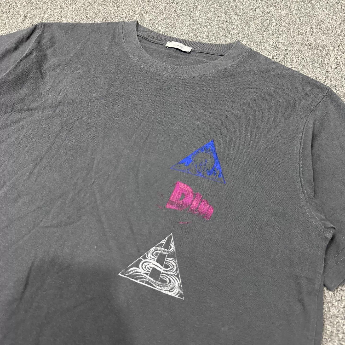 Dior Gray Short Sleeve Graphic T-Shirt Size US L / EU 52-54 / 3 - 3 Thumbnail
