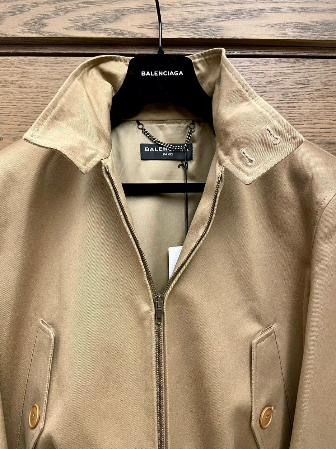 Balenciaga Beige Crop Bomber Jacket Size M Size US M / EU 48-50 / 2 - 4 Thumbnail