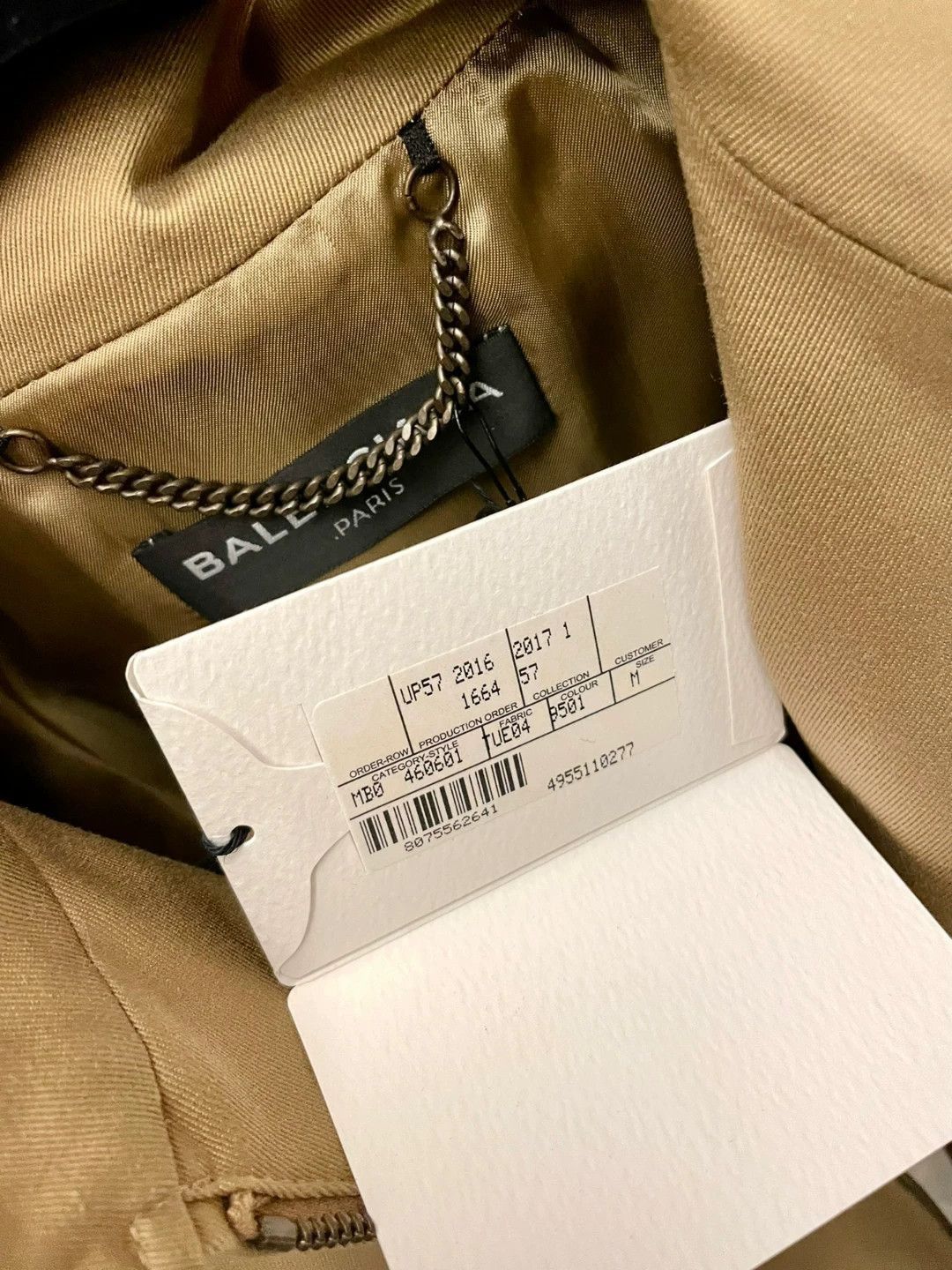 Balenciaga Beige Crop Bomber Jacket Size M Size US M / EU 48-50 / 2 - 7 Thumbnail