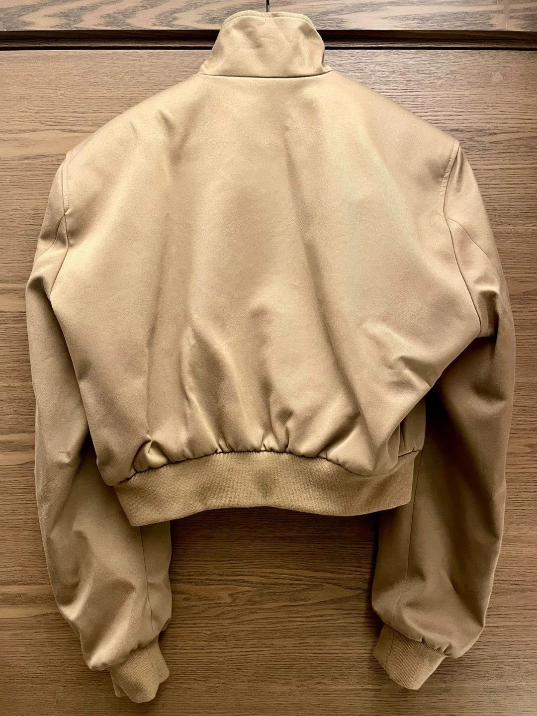 Balenciaga Beige Crop Bomber Jacket Size M Size US M / EU 48-50 / 2 - 2 Thumbnail