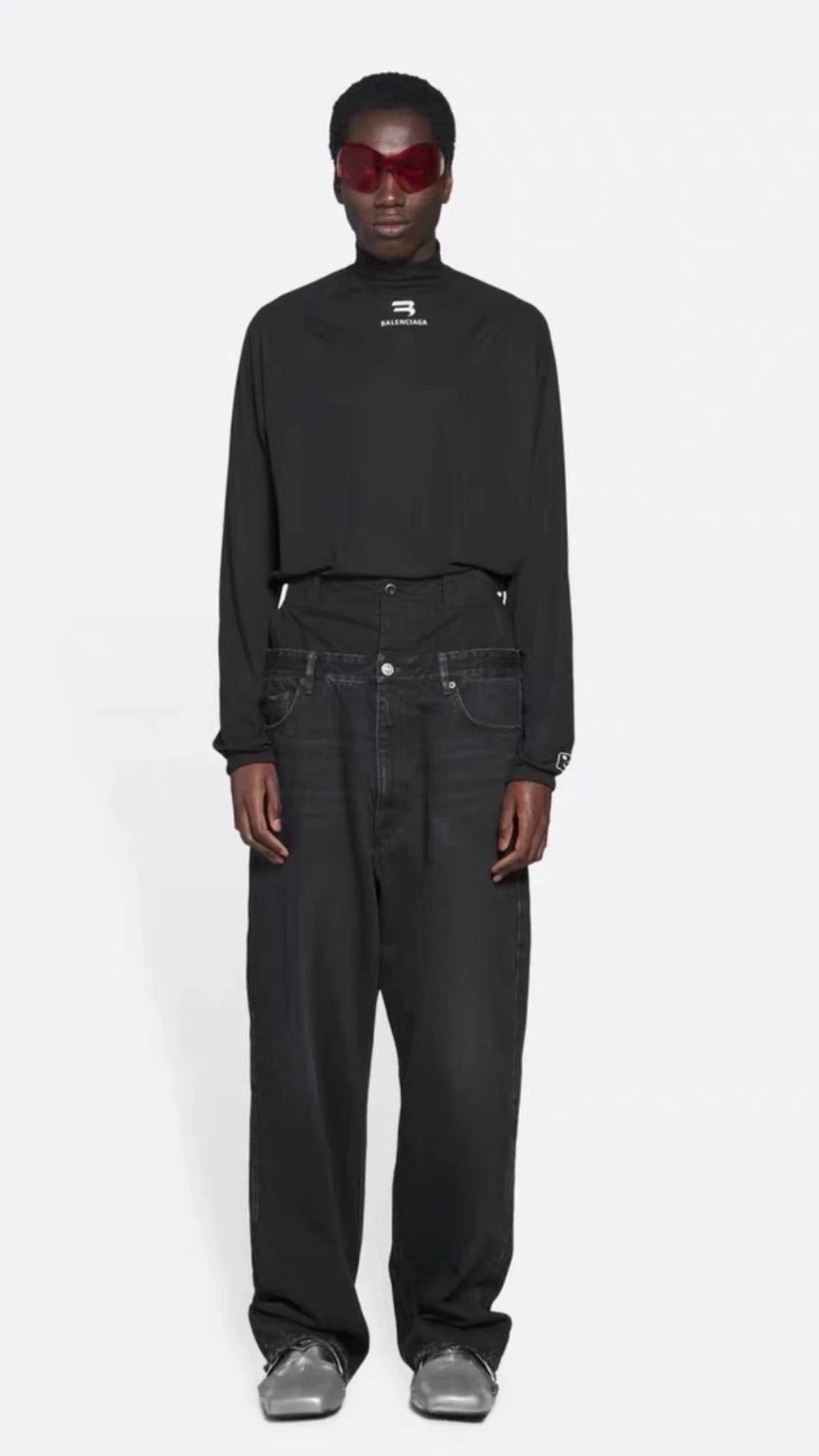 Balenciaga Black Denim Relaxed Fit Pants Size 28 Size US 28 / EU 44 - 3 Thumbnail