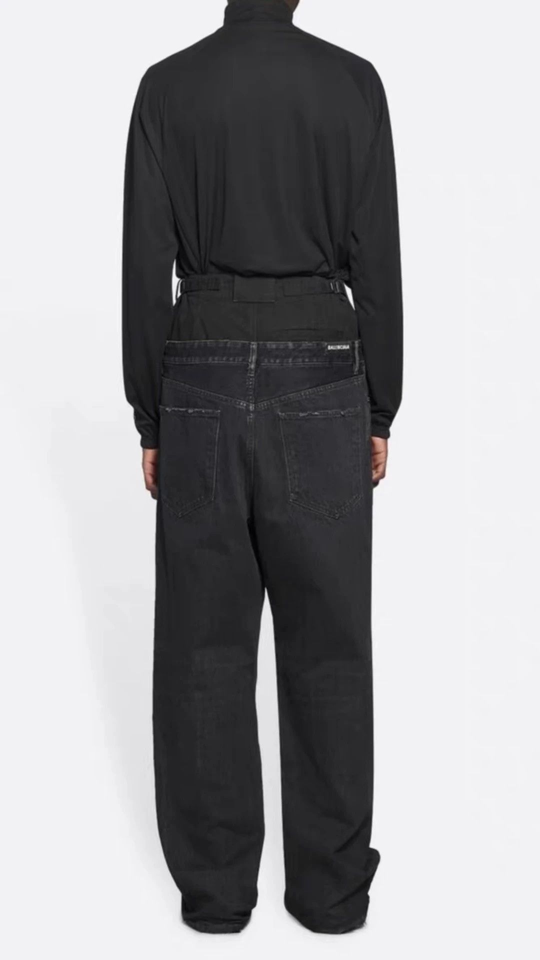 Balenciaga Black Denim Relaxed Fit Pants Size 28 Size US 28 / EU 44 - 2 Thumbnail