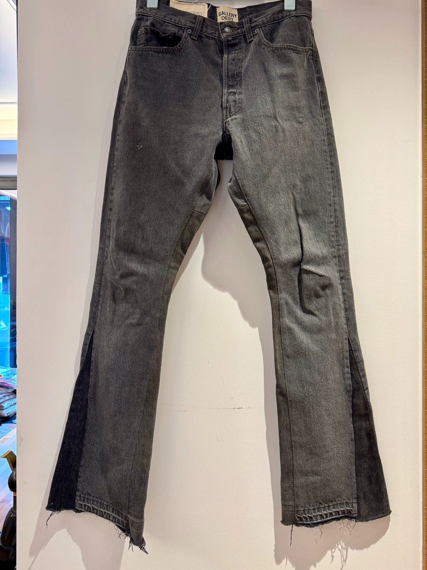 Gallery Dept. Gray Denim Pants with Frayed Hem, Size 32 Size US 32 / EU 48 - 2 Thumbnail