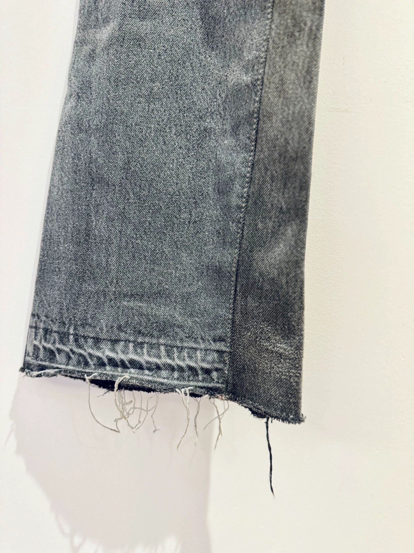 Gallery Dept. Gray Denim Pants with Frayed Hem, Size 32 Size US 32 / EU 48 - 6 Thumbnail