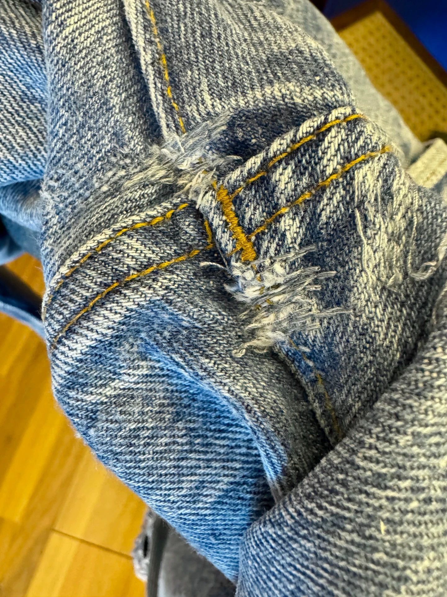 Levi's Blue Distressed Denim Jeans Size 32 Size US 32 / EU 48 - 8 Thumbnail