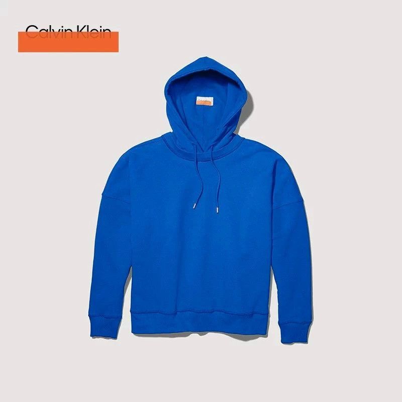 Calvin Klein Blue Oversized Hoodie with Drawstring Hood Size US XL / EU 56 / 4 - 7 Thumbnail
