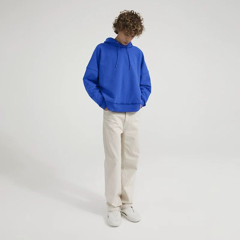 Calvin Klein Blue Oversized Hoodie with Drawstring Hood Size US XL / EU 56 / 4 - 3 Thumbnail