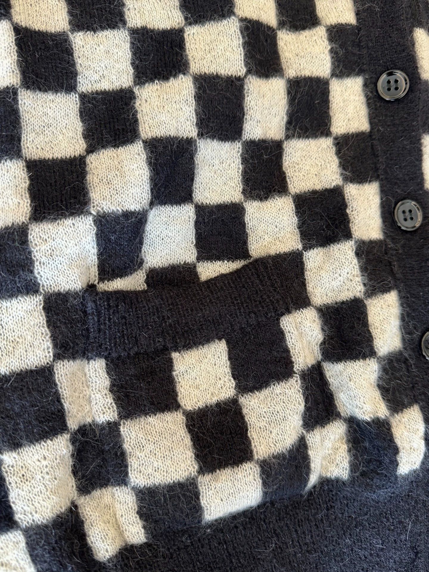 Saint Laurent Paris Checkered Open-Front Knit Cardigan Size US M / EU 48-50 / 2 - 3 Thumbnail