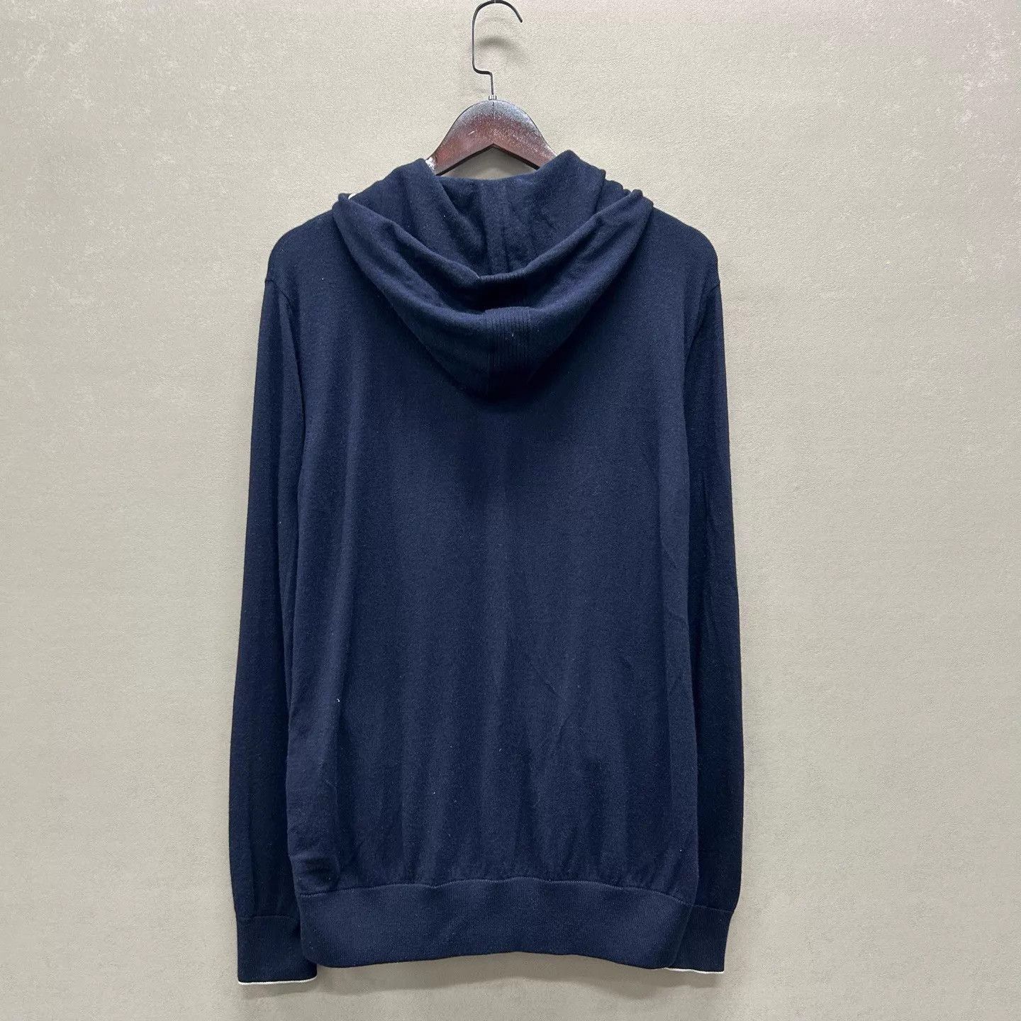 Loro Piana Blue Zip-Up Hoodie with Drawstring Size US L / EU 52-54 / 3 - 2 Thumbnail