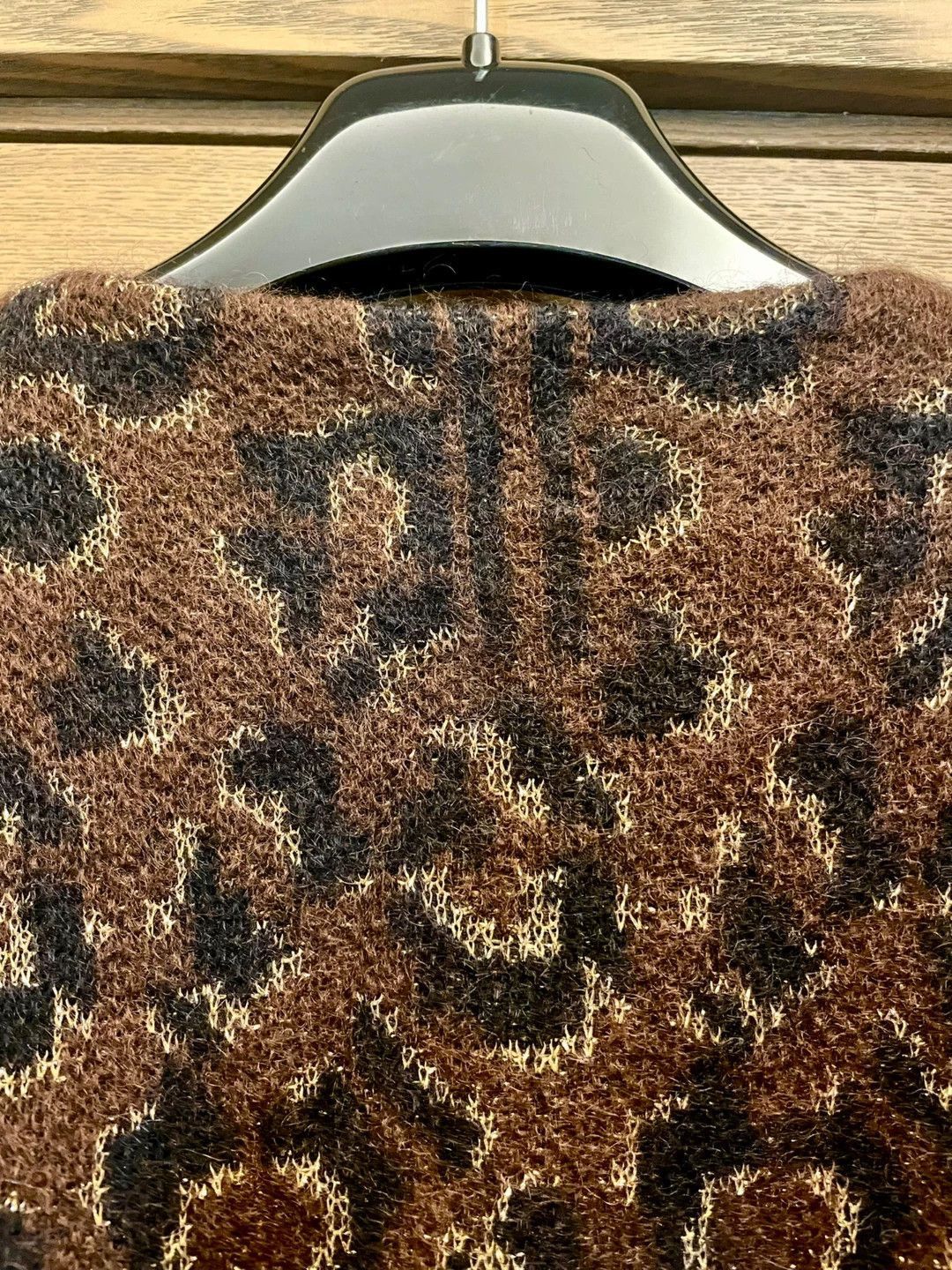 Saint Laurent Paris Brown Leopard Print Long Sleeve Knit Sweater Size US M / EU 48-50 / 2 - 7 Thumbnail