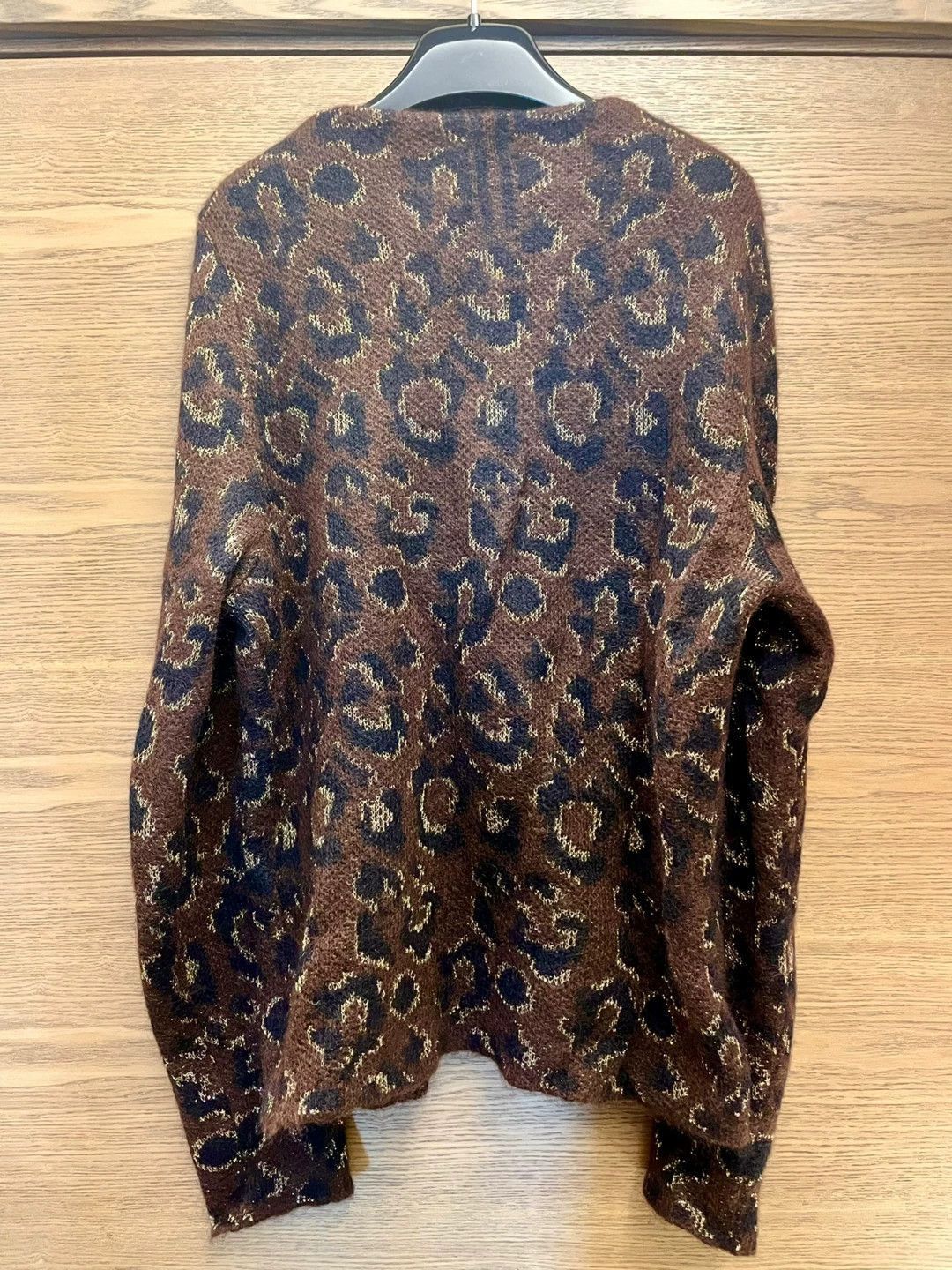 Saint Laurent Paris Brown Leopard Print Long Sleeve Knit Sweater Size US M / EU 48-50 / 2 - 6 Thumbnail