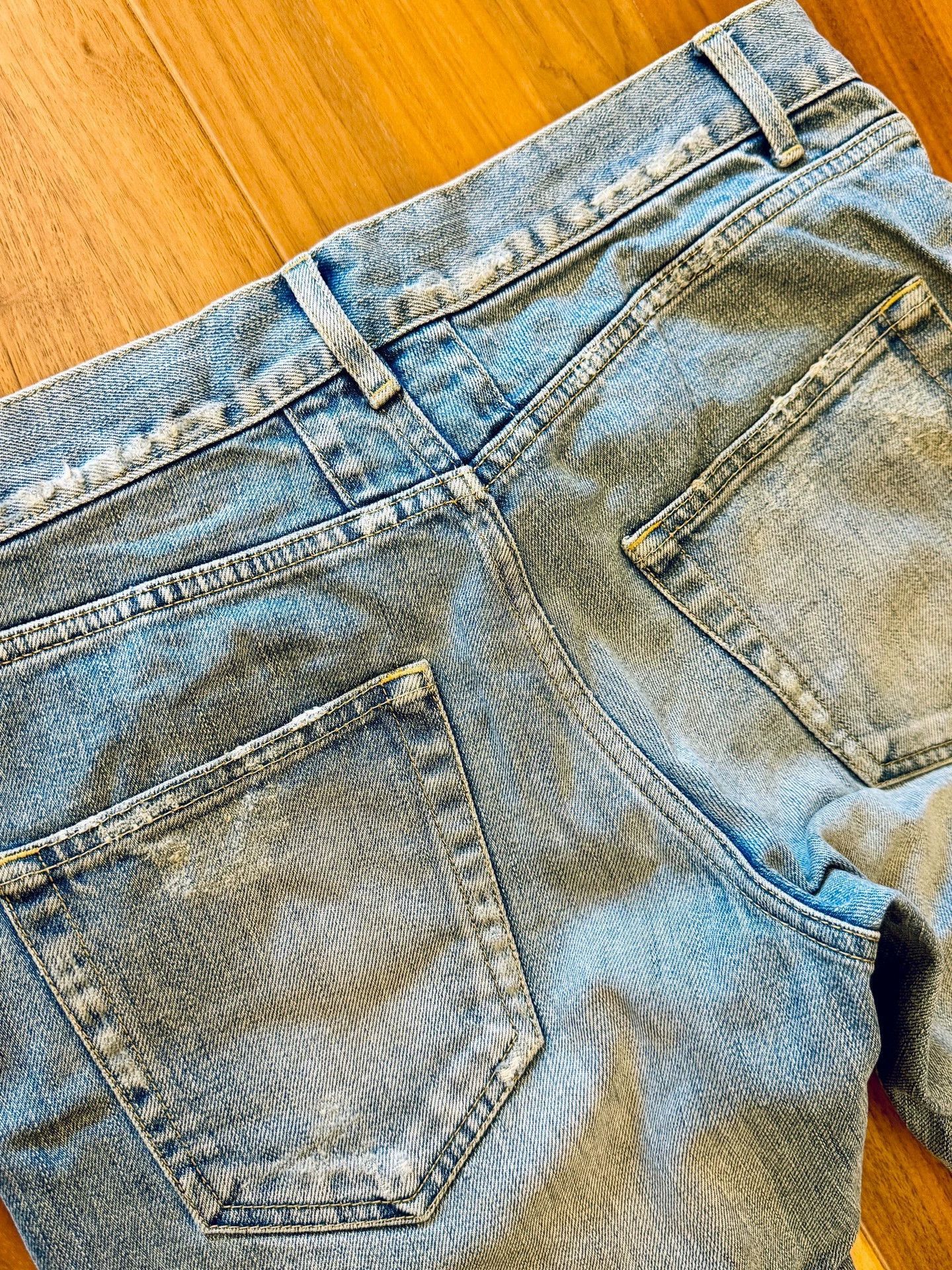 Saint Laurent Paris Distressed Blue Denim Jeans Size 30 Size US 30 / EU 46 - 6 Thumbnail