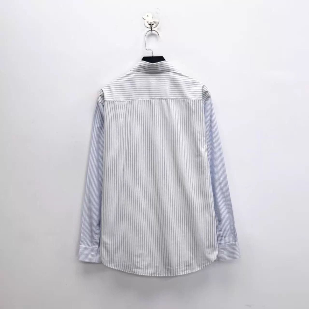 Dior Blue Striped Button-Up Shirt with Heart Patch Size US M / EU 48-50 / 2 - 2 Thumbnail