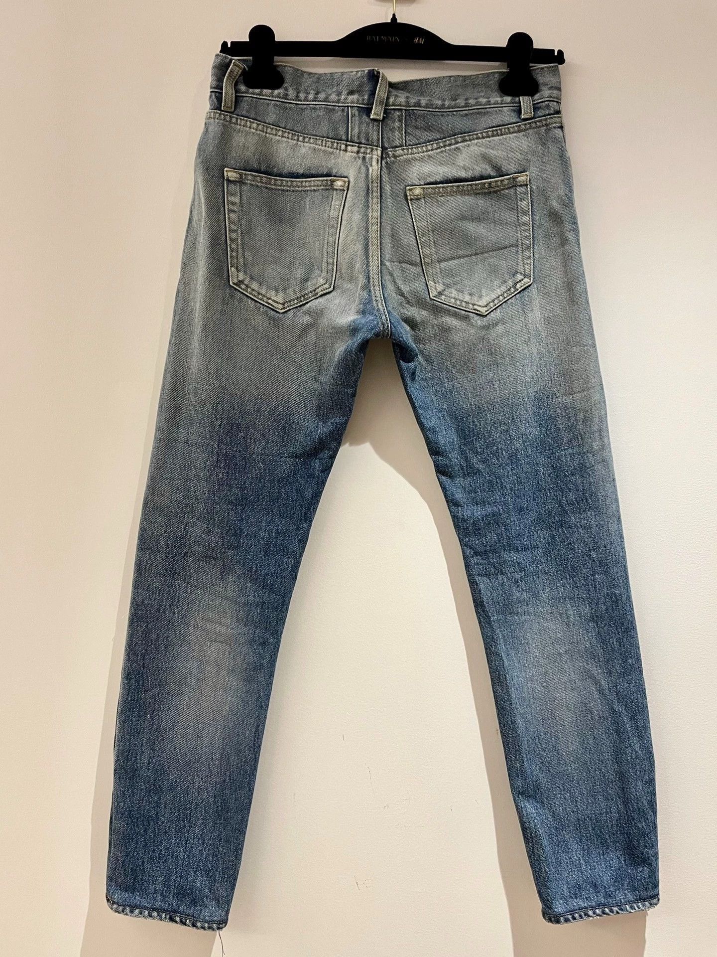 Saint Laurent Paris Blue Ripped Denim Jeans Size 28 Size US 28 / EU 44 - 5 Thumbnail