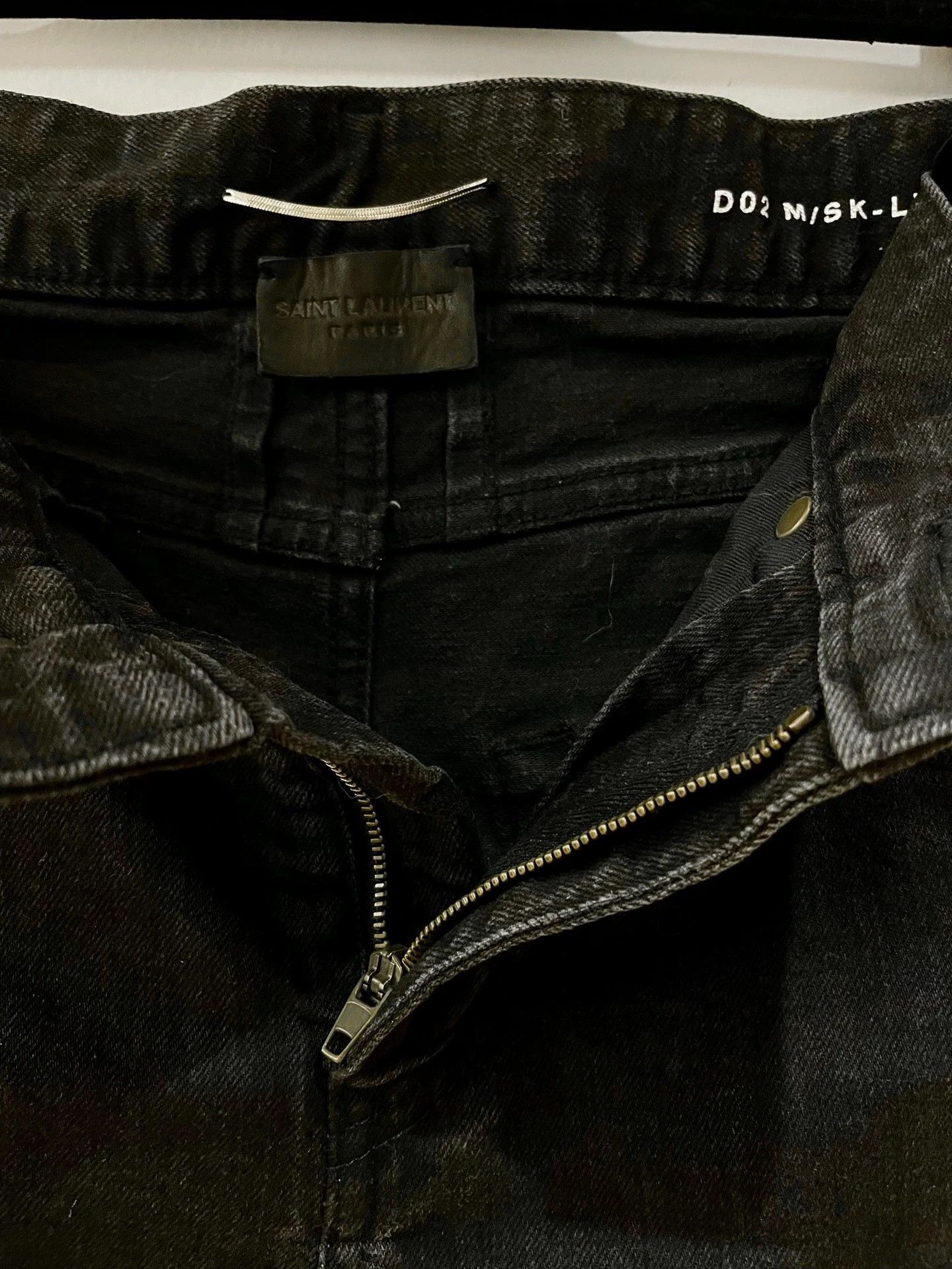 Saint Laurent Paris Black Ripped Denim Jeans Size 28 Size US 28 / EU 44 - 3 Thumbnail