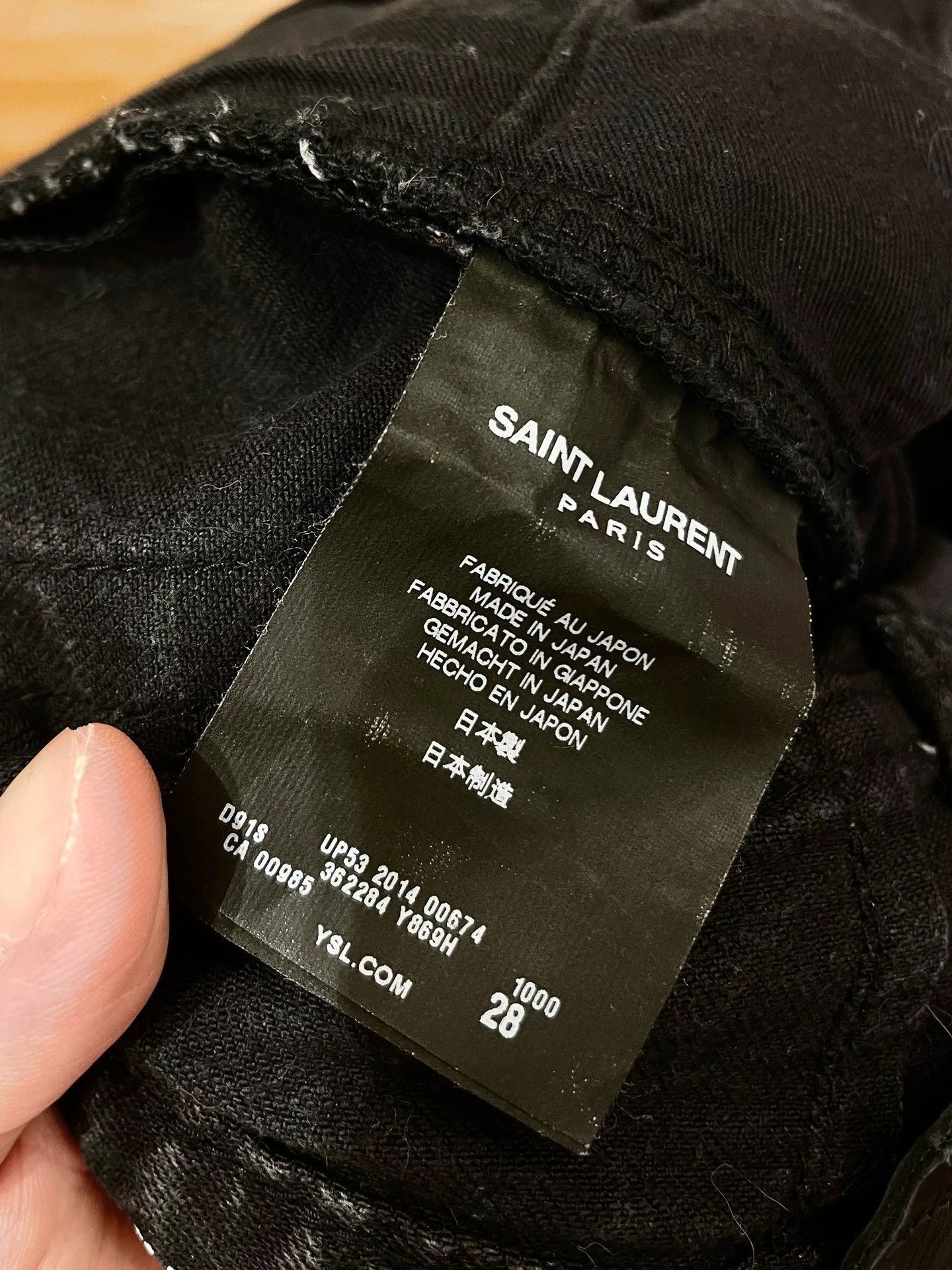 Saint Laurent Paris Black Ripped Denim Jeans Size 28 Size US 28 / EU 44 - 5 Thumbnail