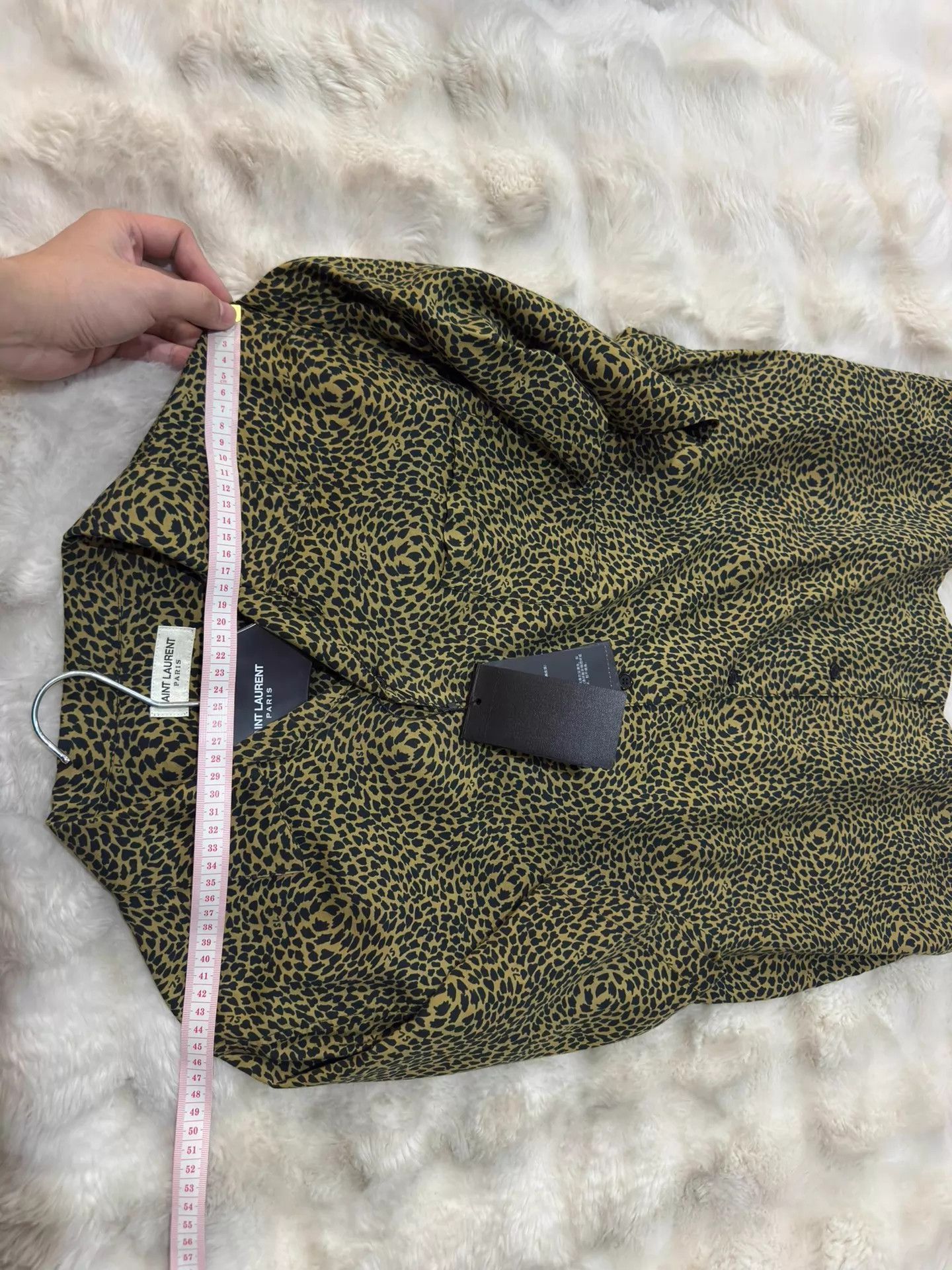 Yves Saint Laurent Multi Leopard Print Short Sleeve Button-Up Shirt Size US M / EU 48-50 / 2 - 7 Thumbnail
