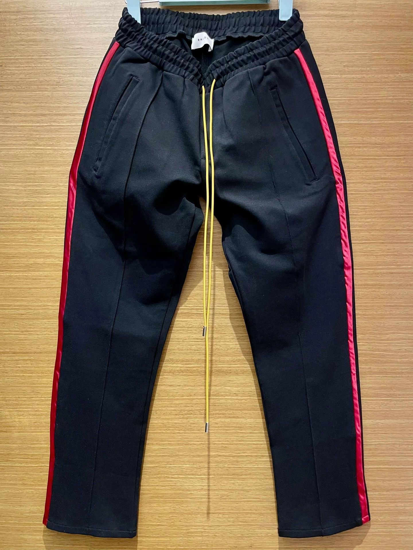 Rhude Black Side Stripe Drawstring Sweatpants Size 32 Size US 32 / EU 48 - 3 Thumbnail