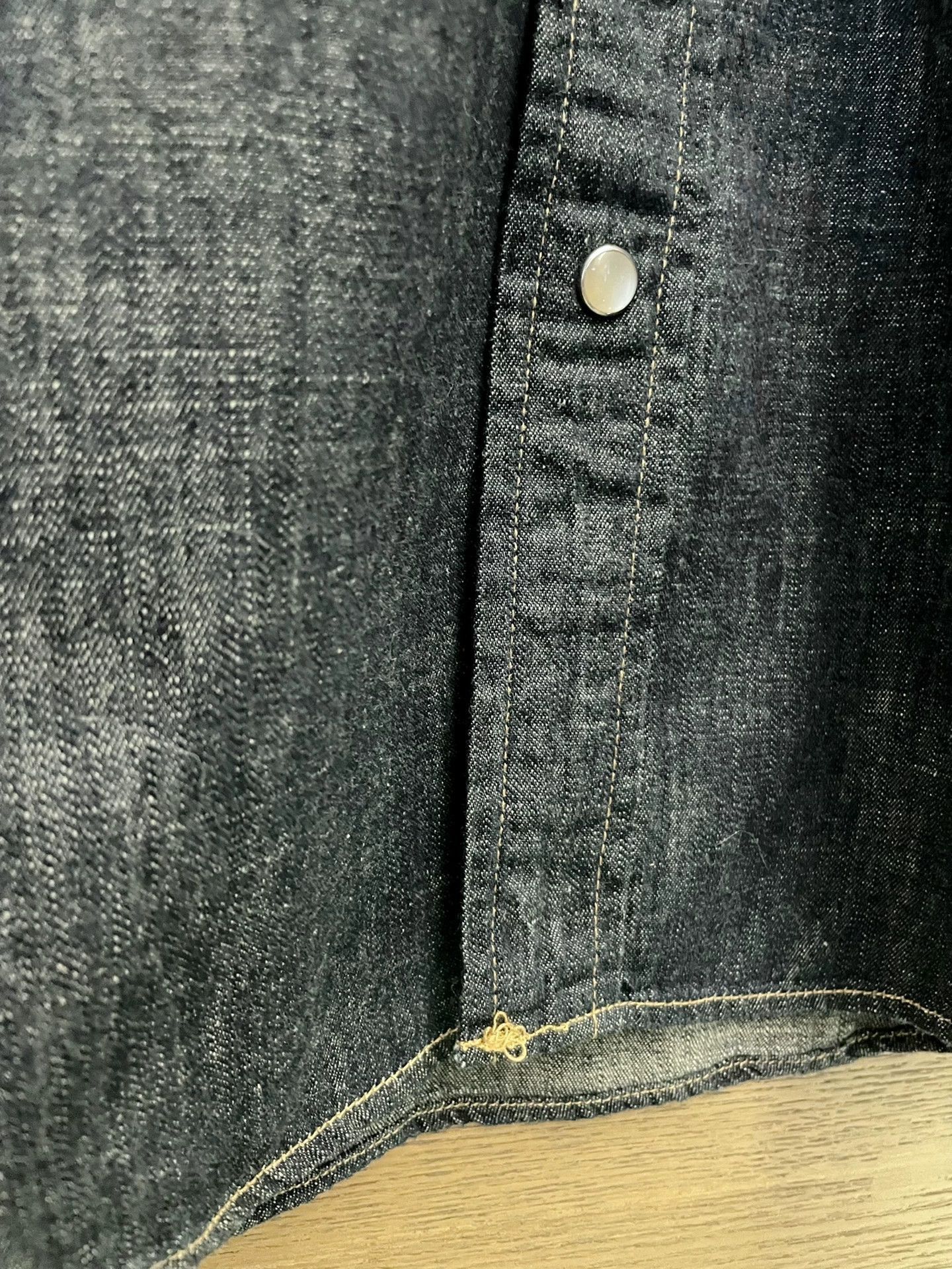 Saint Laurent Paris Blue Denim Long Sleeve Button-Up Shirt Size US M / EU 48-50 / 2 - 2 Thumbnail