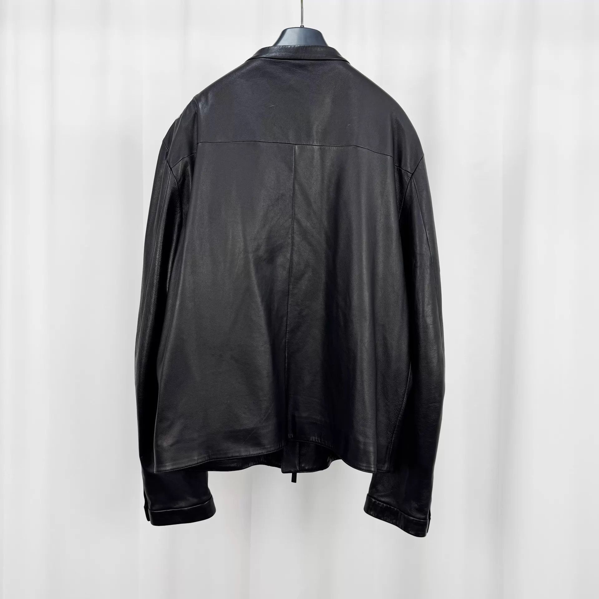 Fendi Black Leather Jacket with Camo and Eye Design Size US L / EU 52-54 / 3 - 2 Thumbnail
