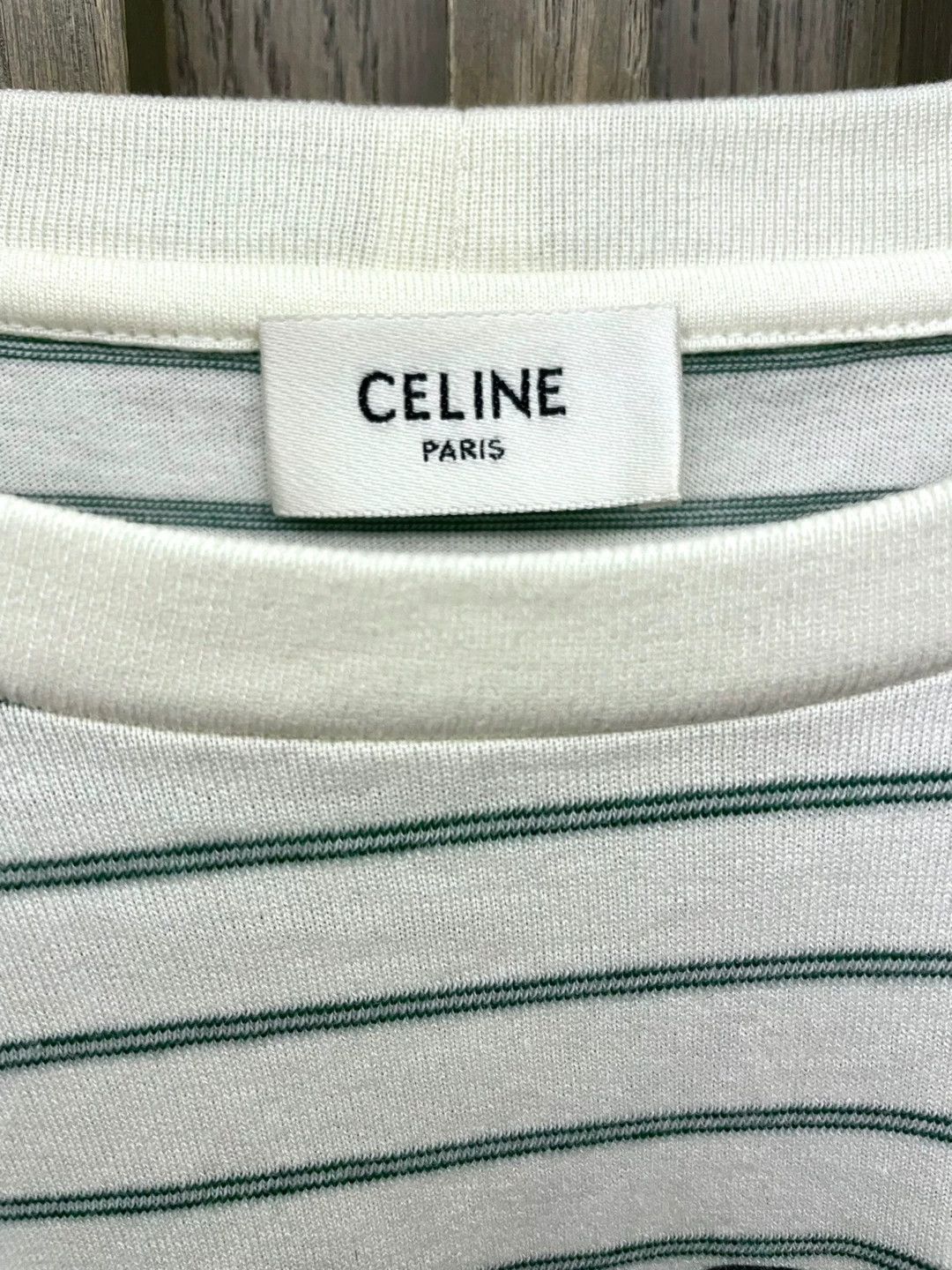 Celine Striped Short Sleeve Graphic Tee Size US L / EU 52-54 / 3 - 3 Thumbnail